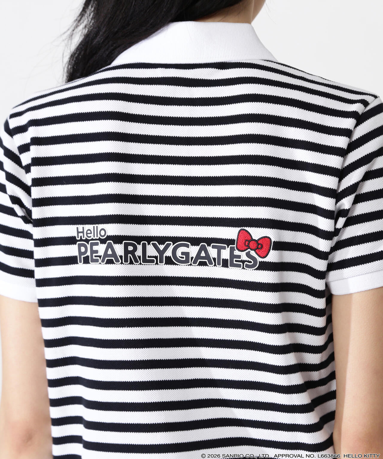 Hello Kitty×PEARLY GATES】T/Cカノコ半袖ポロシャツ ＜ボーダー