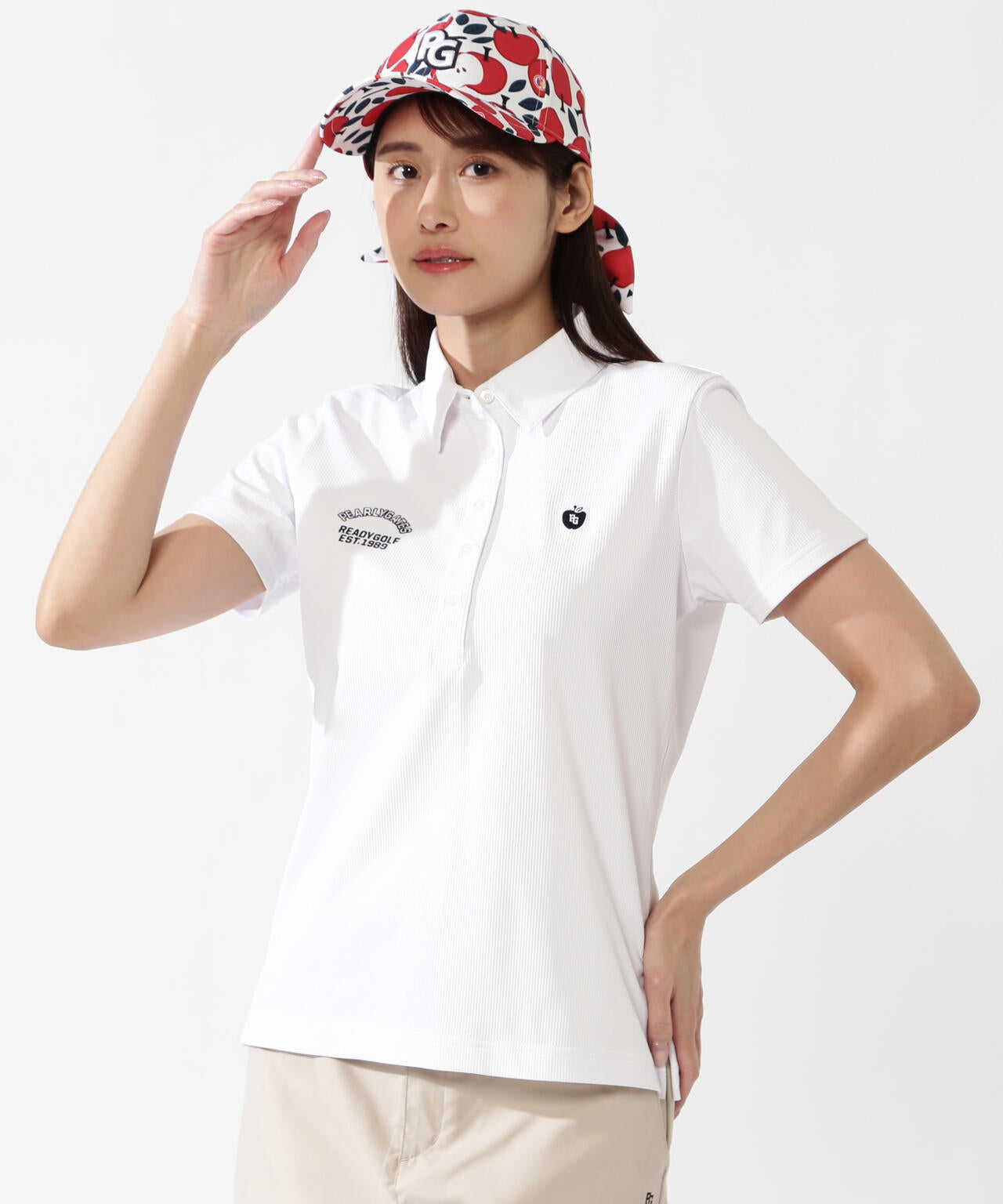 ワッフルメッシュジャージ半袖ポロシャツ