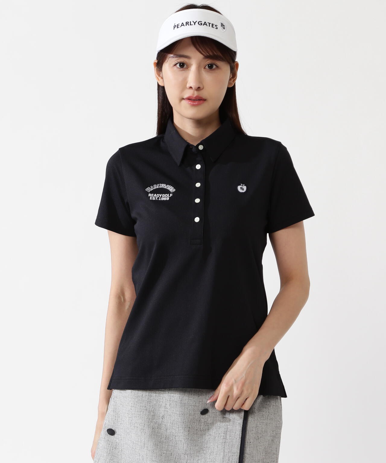 ワッフルメッシュジャージ半袖ポロシャツ