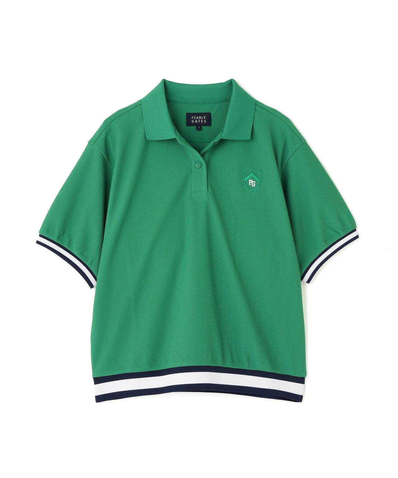 ダブルフェイスカノコ半袖ポロシャツ