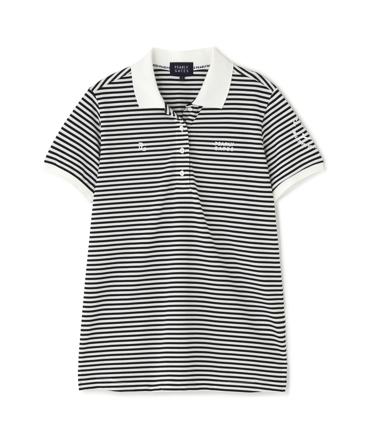 【PG is PG】カノコベアボーダー半袖ポロシャツ