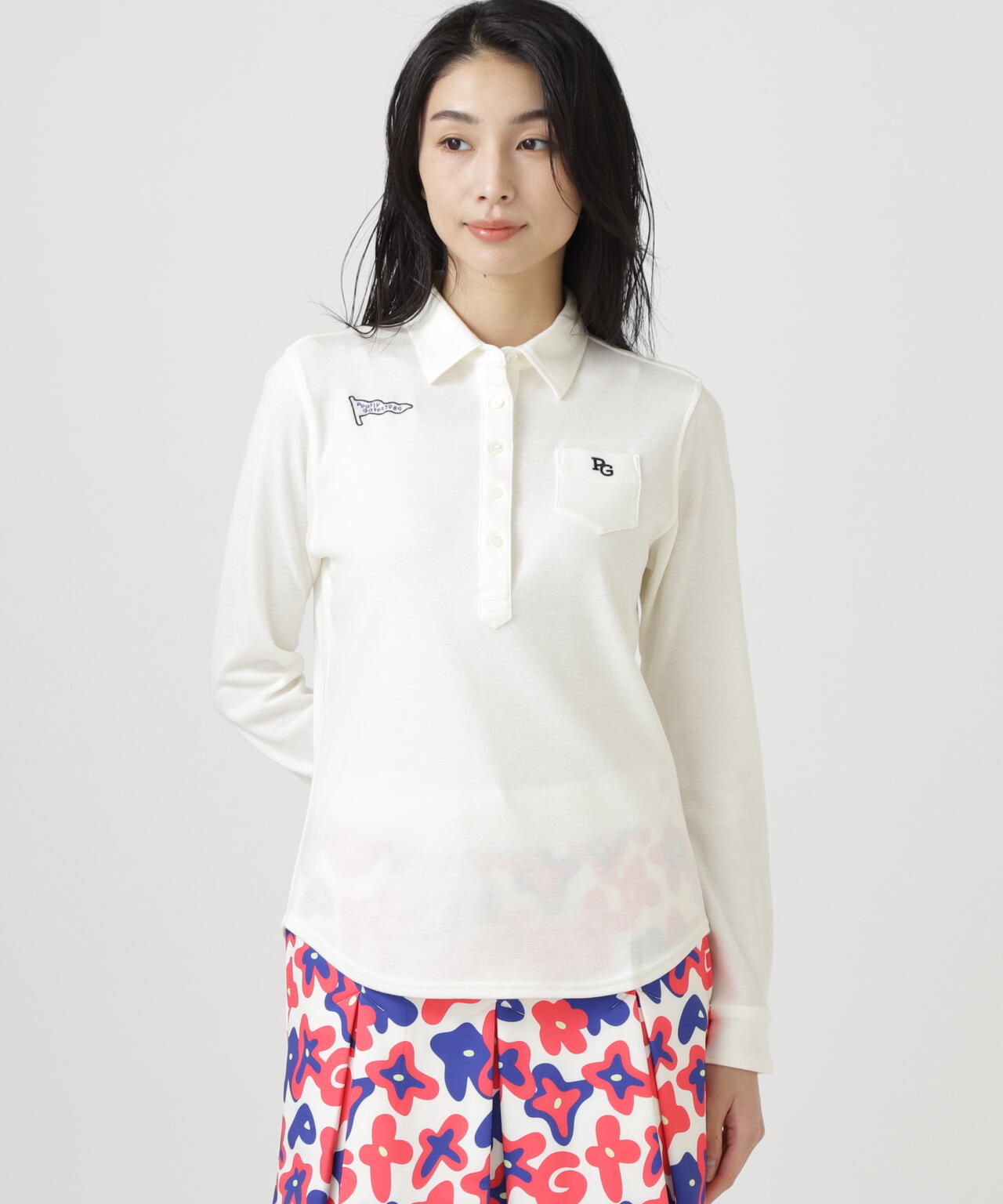 ソリストヒートストレッチ鹿の子スムース起毛長袖カットソープルオーバー