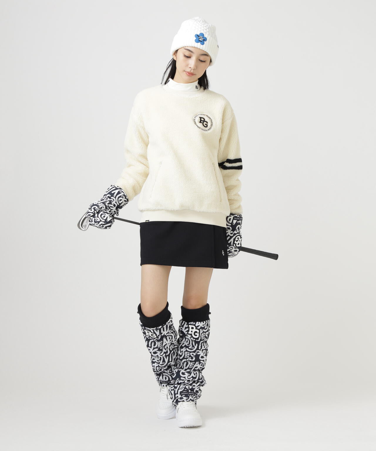 ハイパイルボアパネルJQクルーネックカットソー