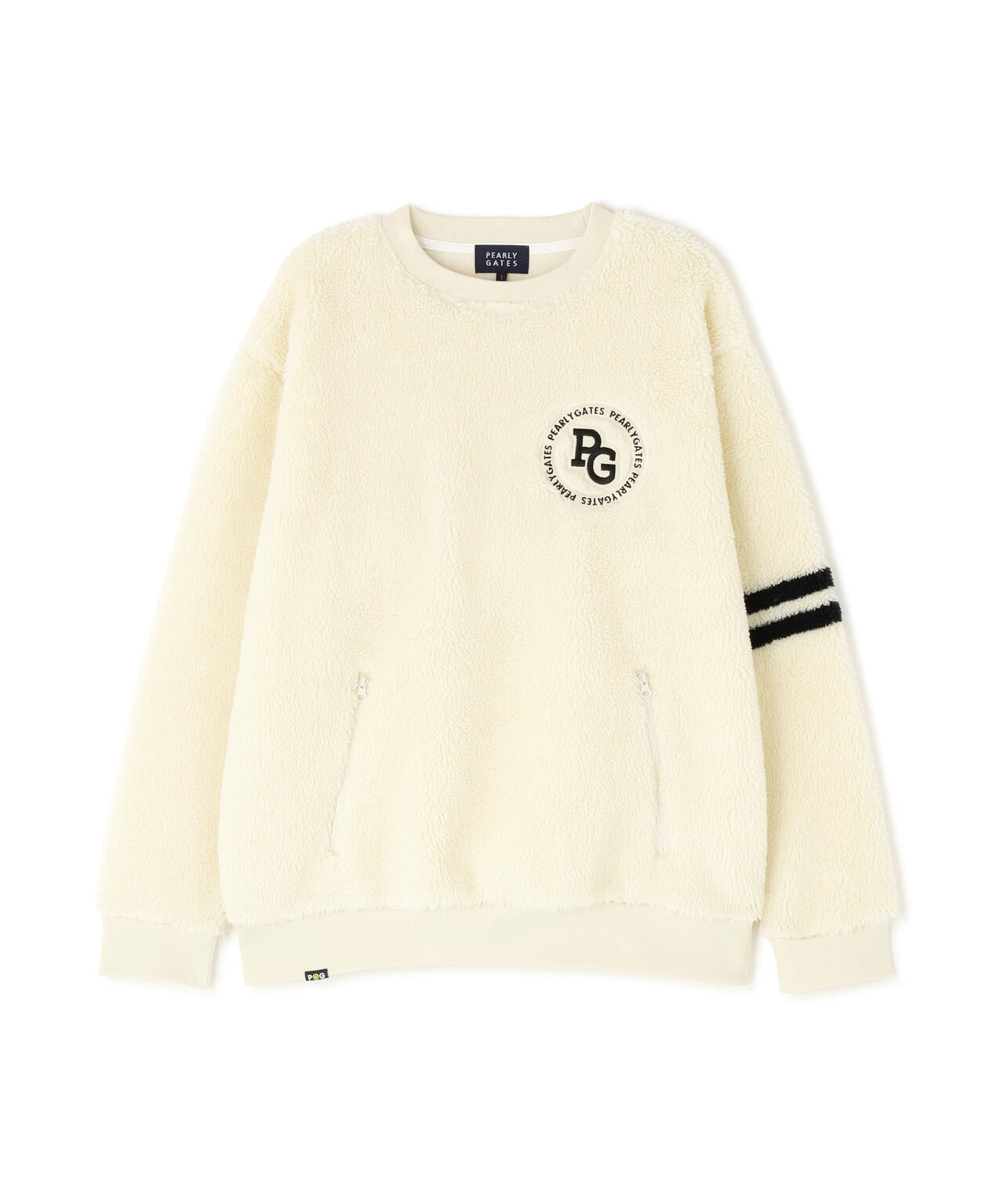 パーリーゲイツ　クルーネック ハイパイルボアパネルJQクルーネックカットソー | PEARLY GATES