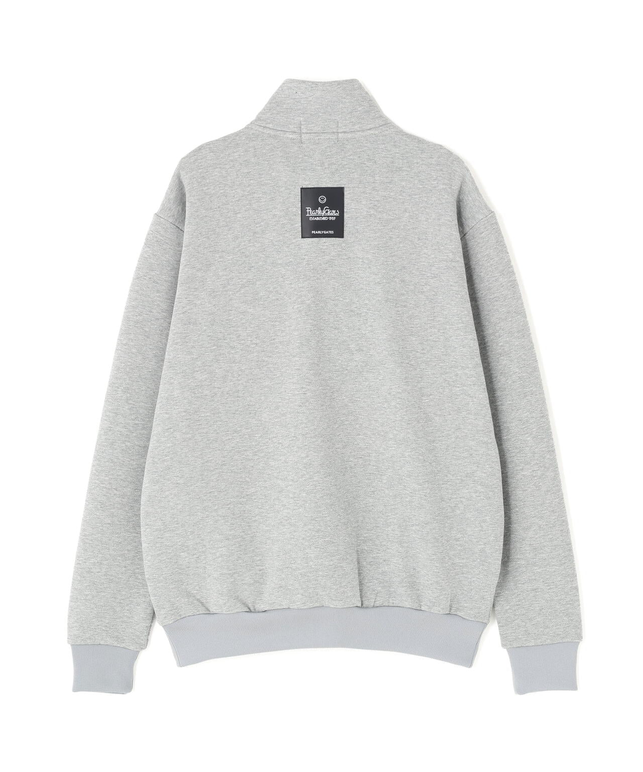 ツイル裏毛スウェットハーフジップアップ