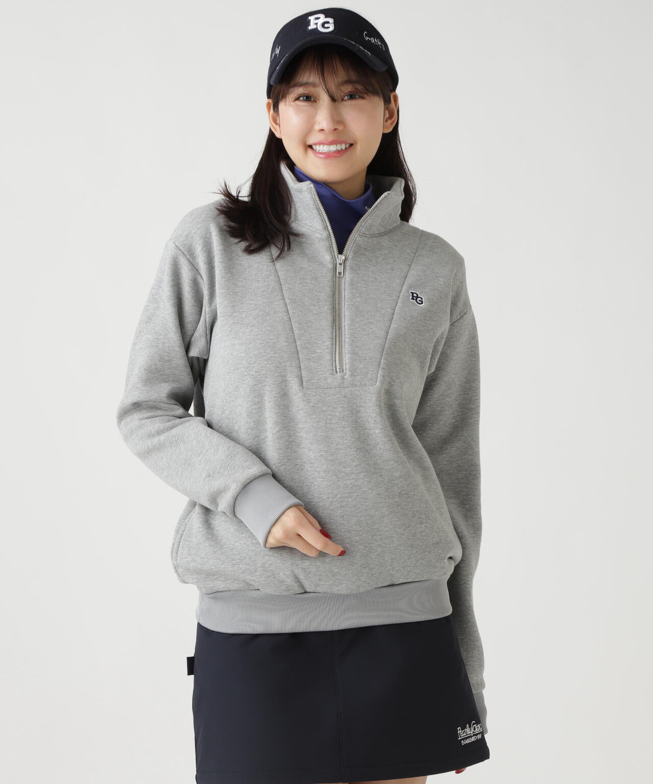 ツイル裏毛スウェットハーフジップアップ | PEARLY GATES（パーリー