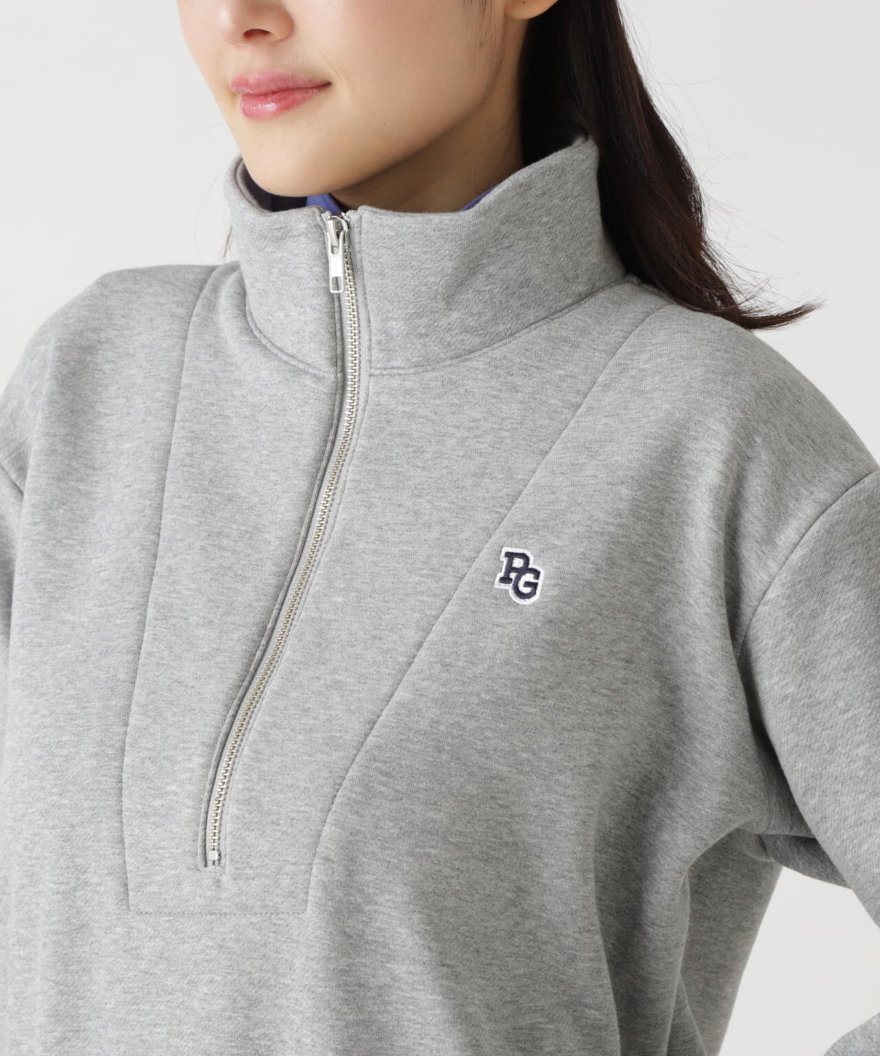 ツイル裏毛スウェットハーフジップアップ | PEARLY GATES（パーリー