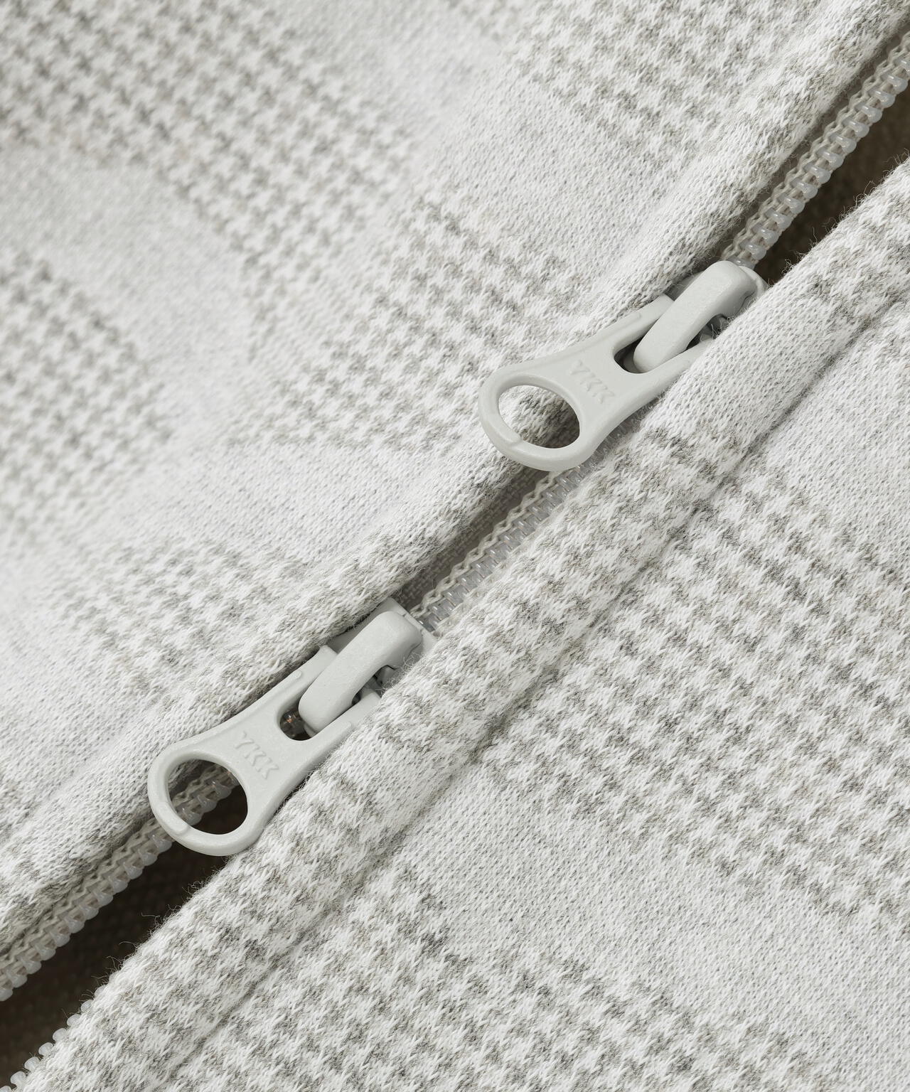 裏毛ストレッチロゴジャガードフルジップフーディジャケット