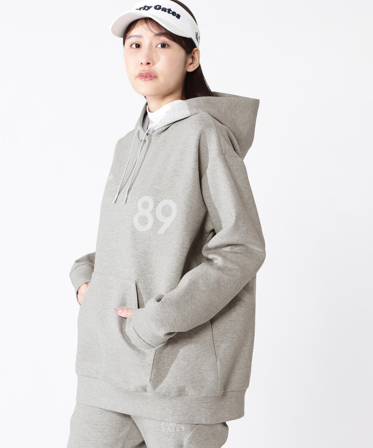 T/Cストレッチダンボールフーディプルオーバー | PEARLY GATES