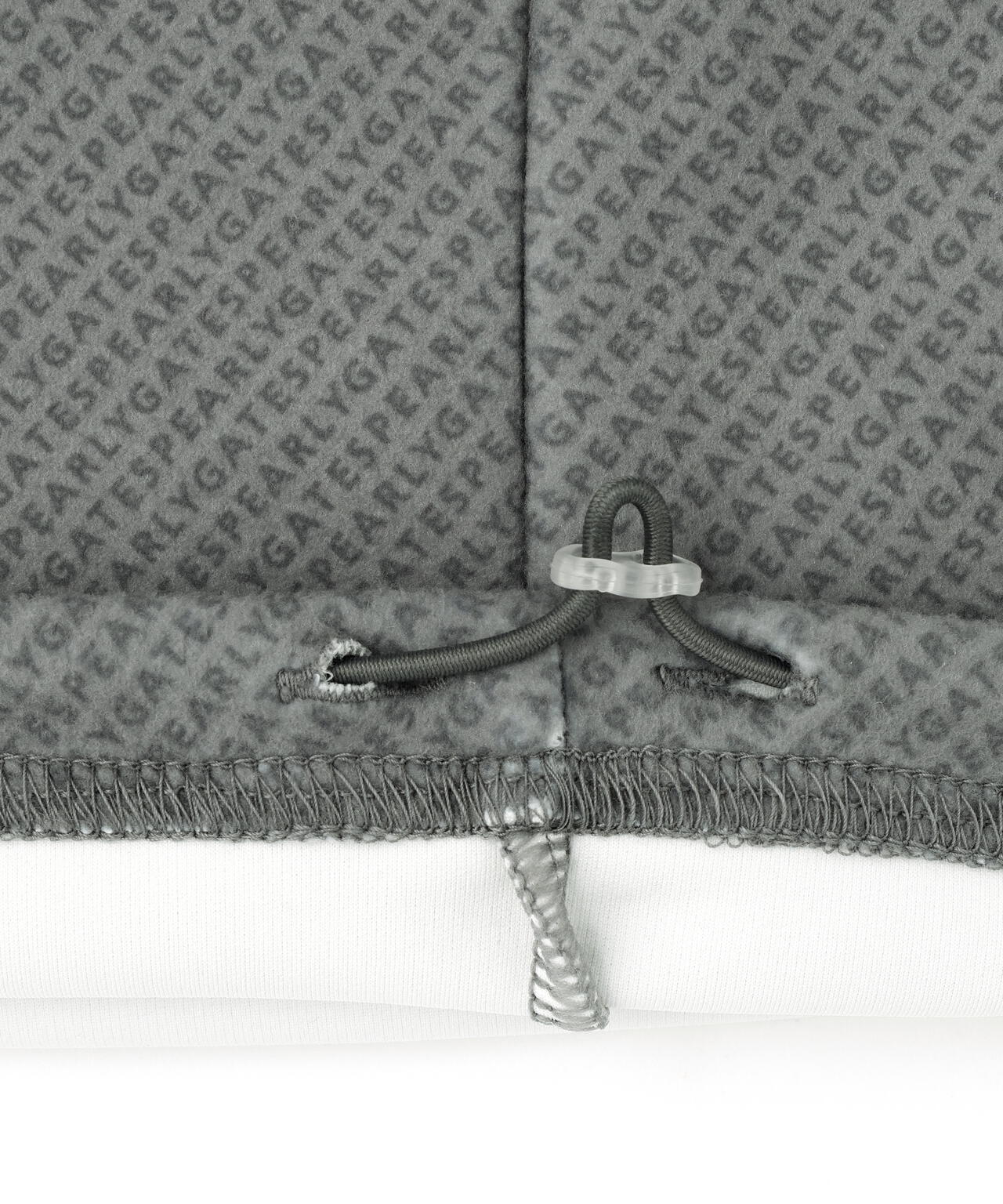 ストレッチフリース半袖フーディプルオーバー ＜ロゴ総柄＞