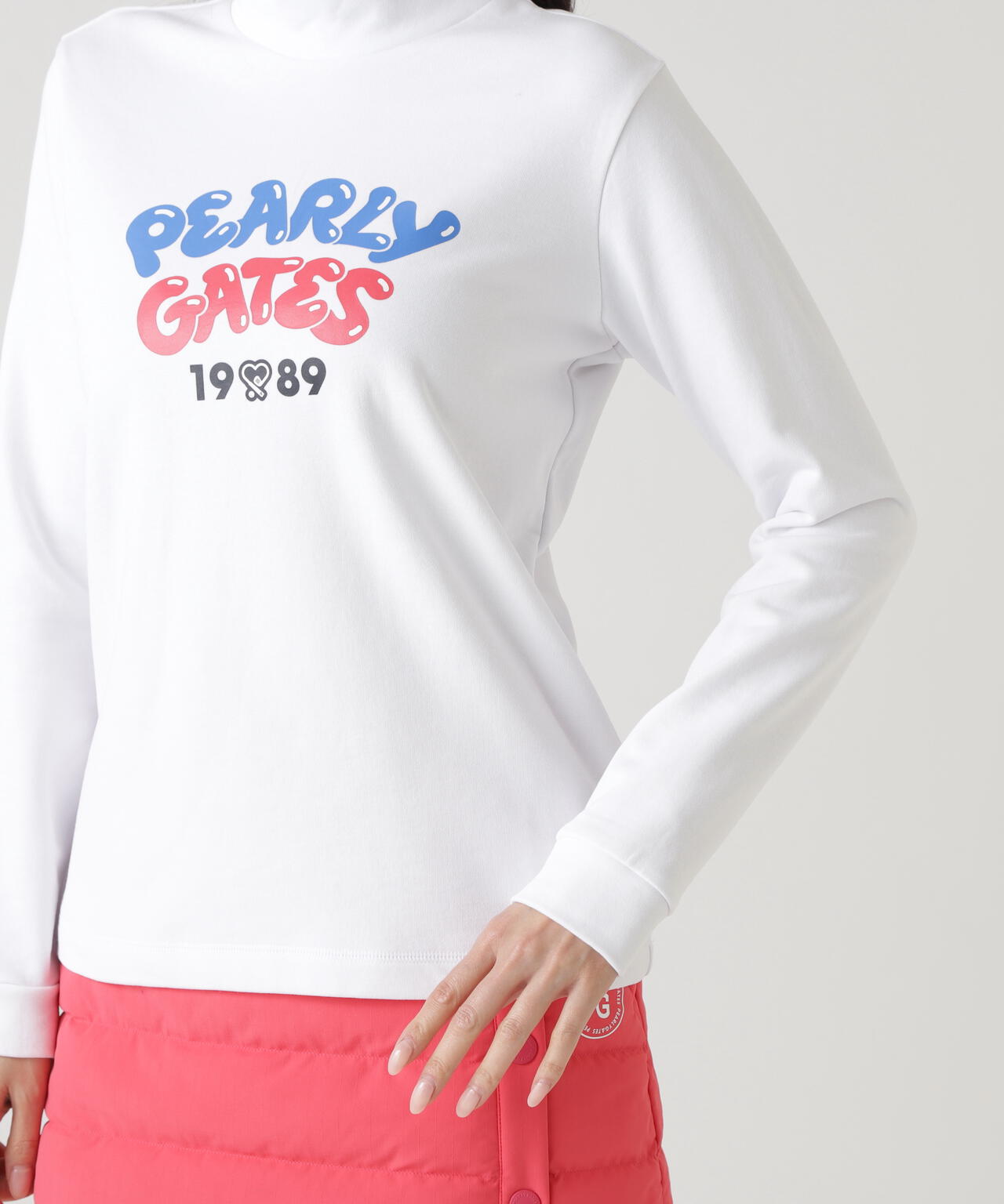 Cソロナ裏毛長袖ハイネックカットソー