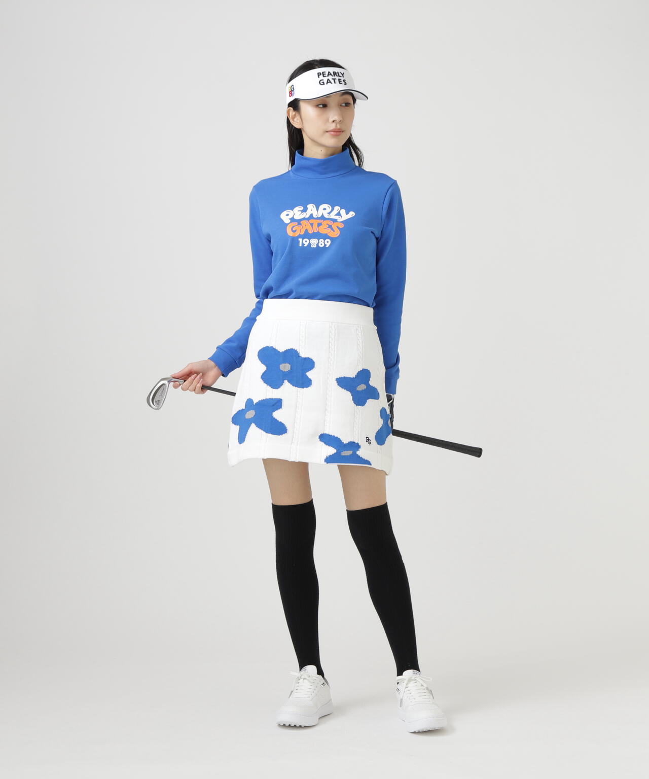 Cソロナ裏毛長袖ハイネックカットソー