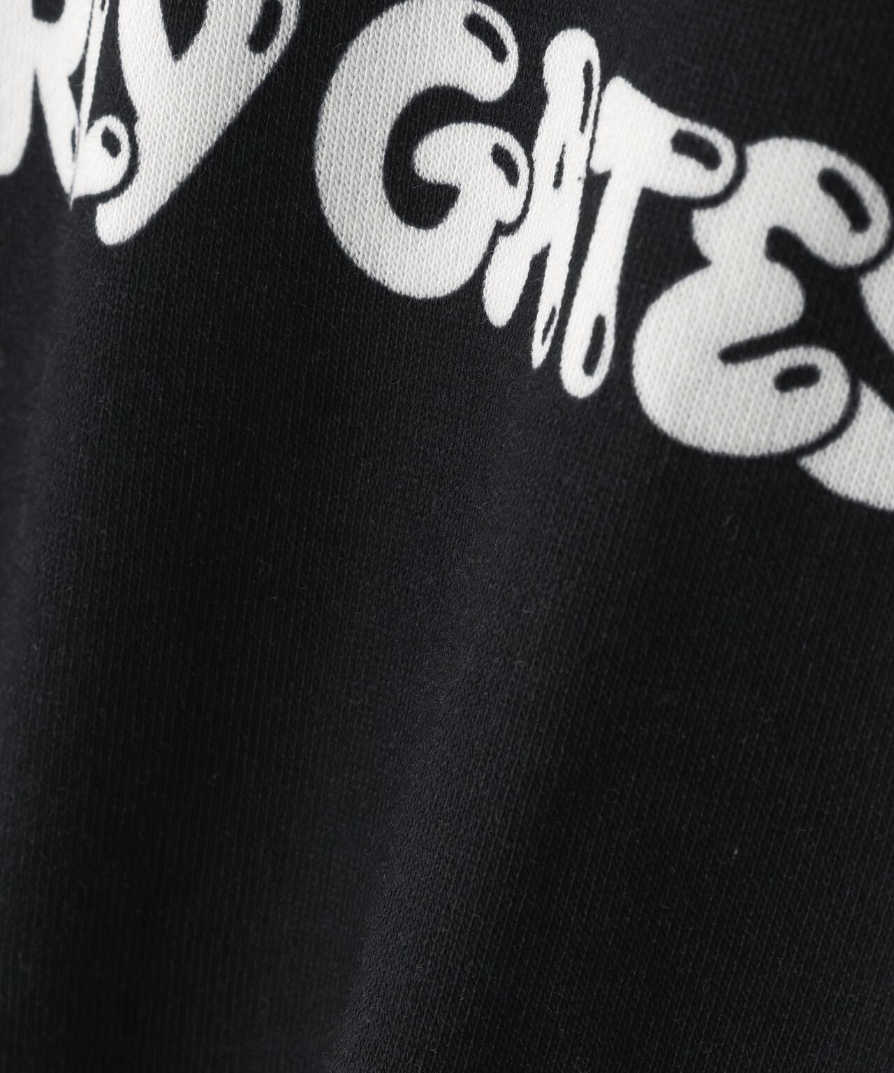 Cソロナ裏毛長袖ハイネックカットソー ＜ぷっくりロゴ柄＞