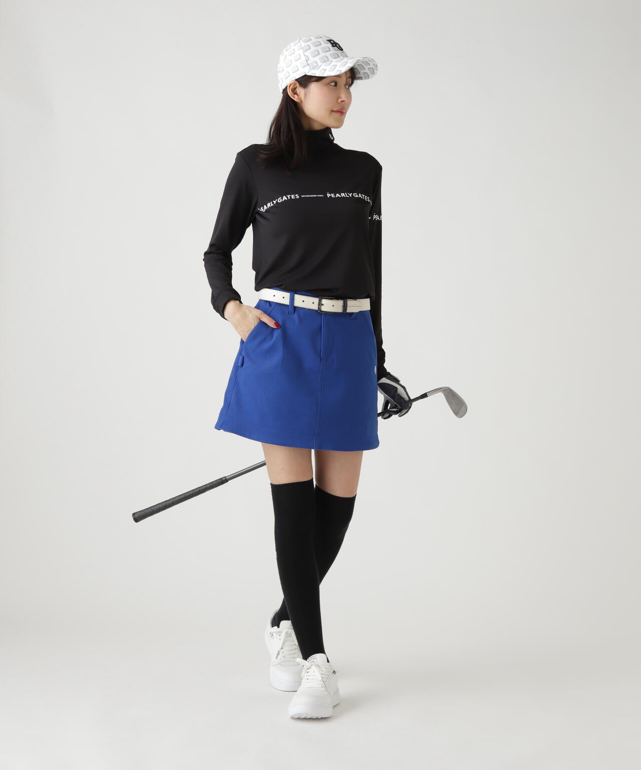 37.5ベア天竺長袖ハイネックカットソー | PEARLY GATES（パーリー