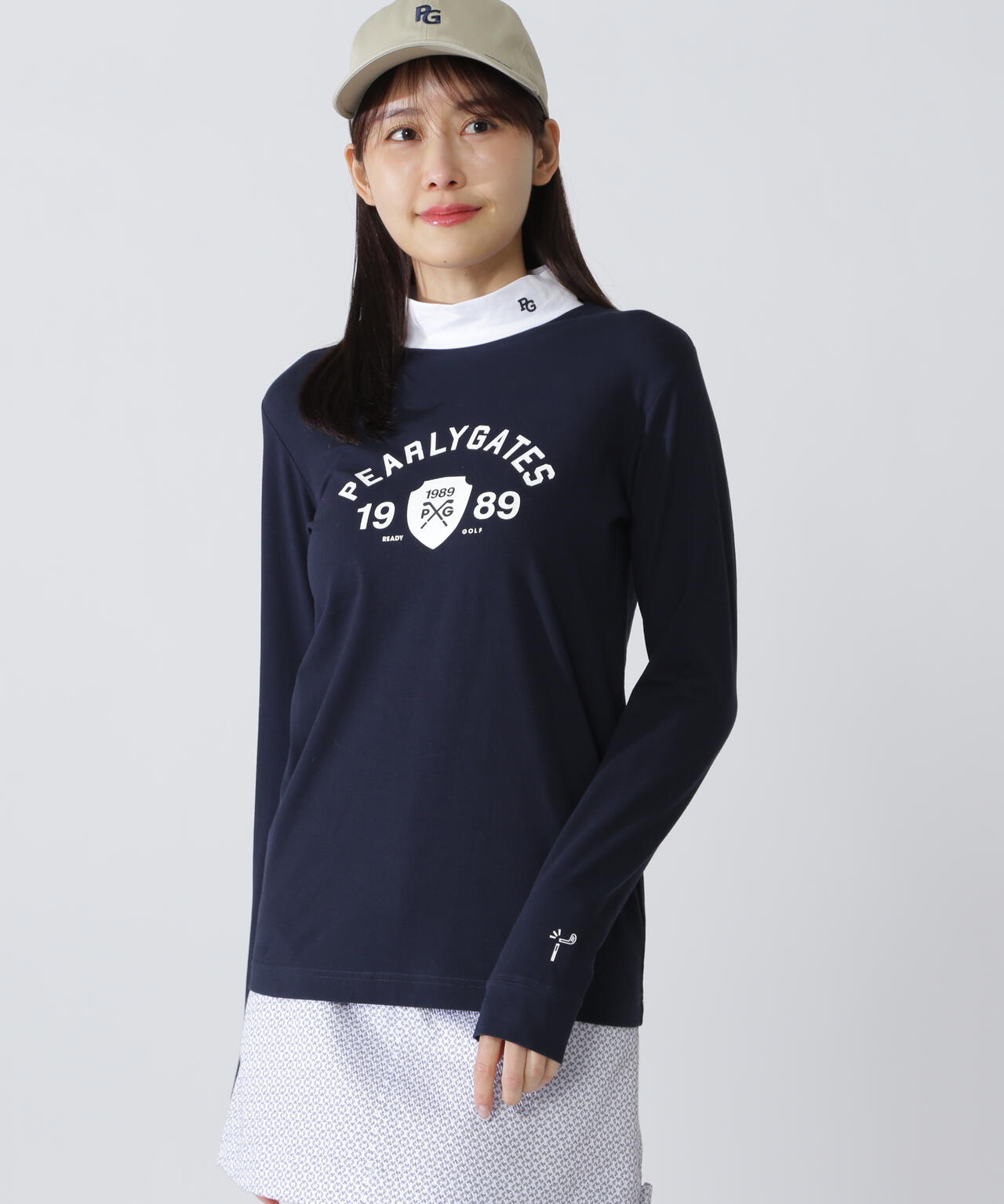 ベアカノコ長袖ハイネックカットソー | PEARLY GATES（パーリーゲイツ