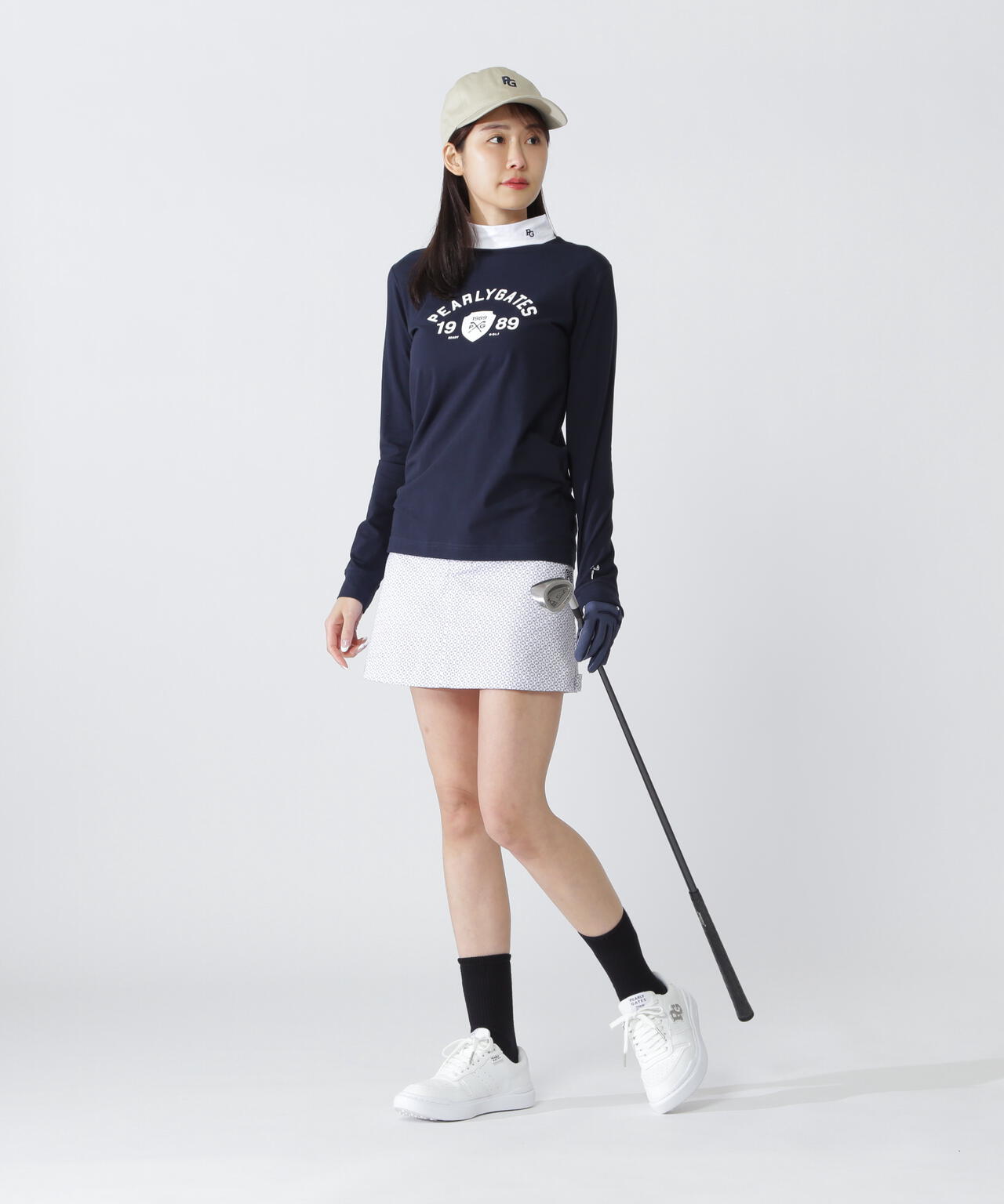 ベアカノコ長袖ハイネックカットソー | PEARLY GATES（パーリーゲイツ