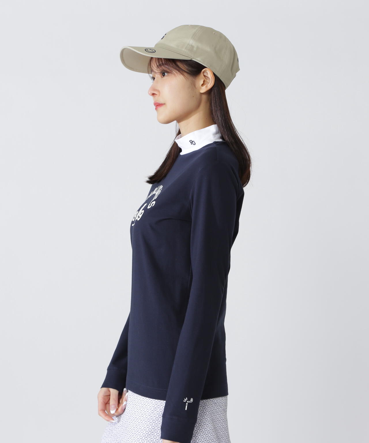 ベアカノコ長袖ハイネックカットソー