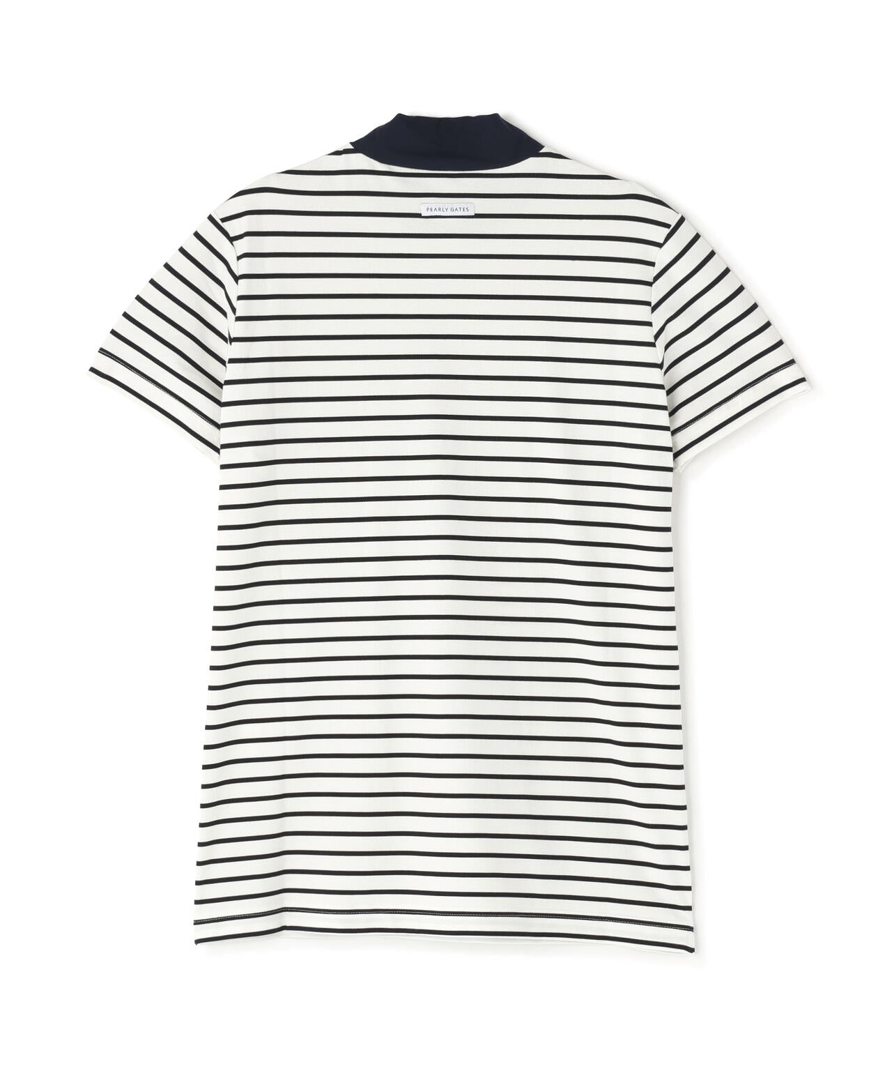 ベアカノコ半袖ハイネックカットソー ＜ボーダー柄＞