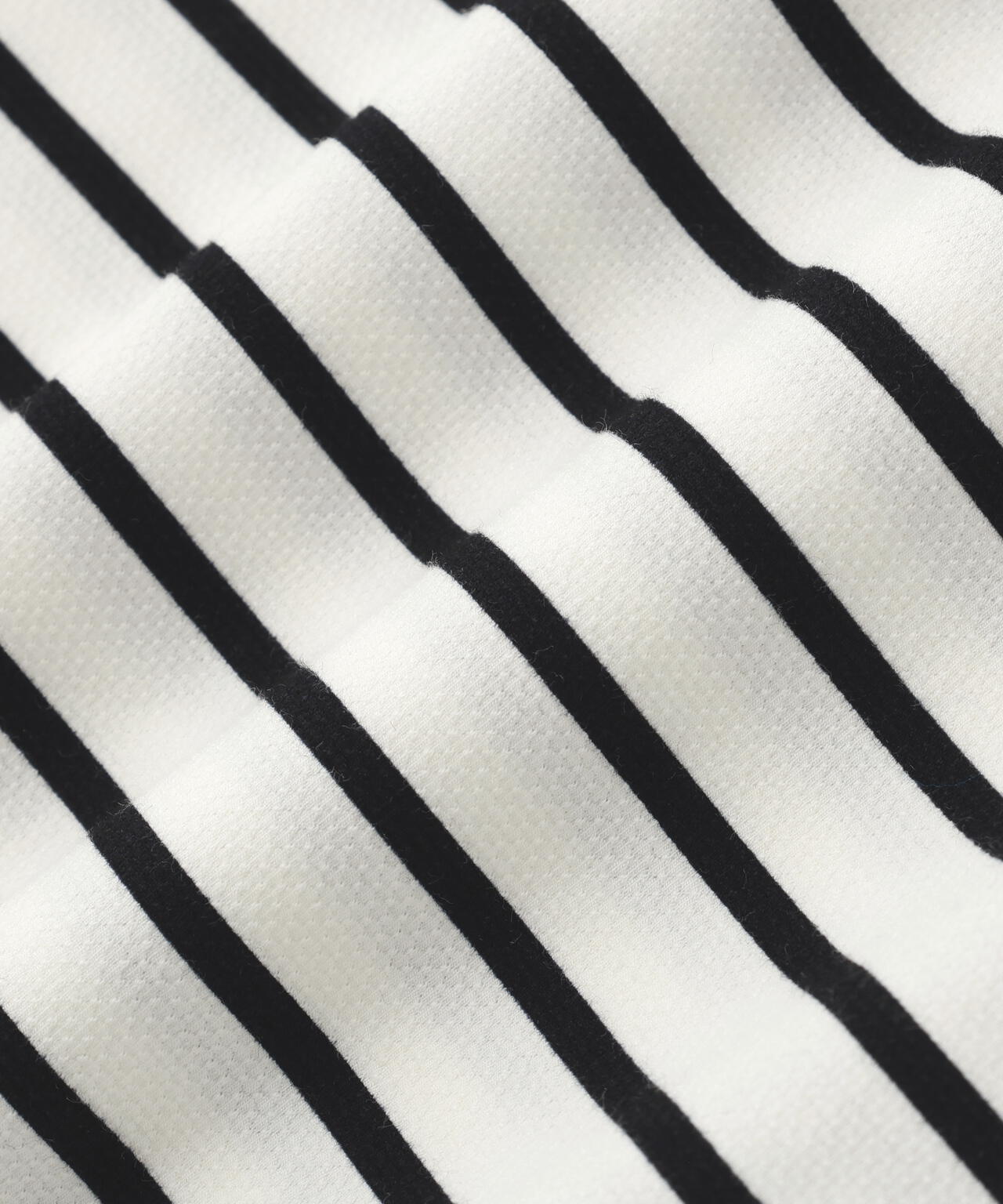 ベアカノコ半袖ハイネックカットソー ＜ボーダー柄＞