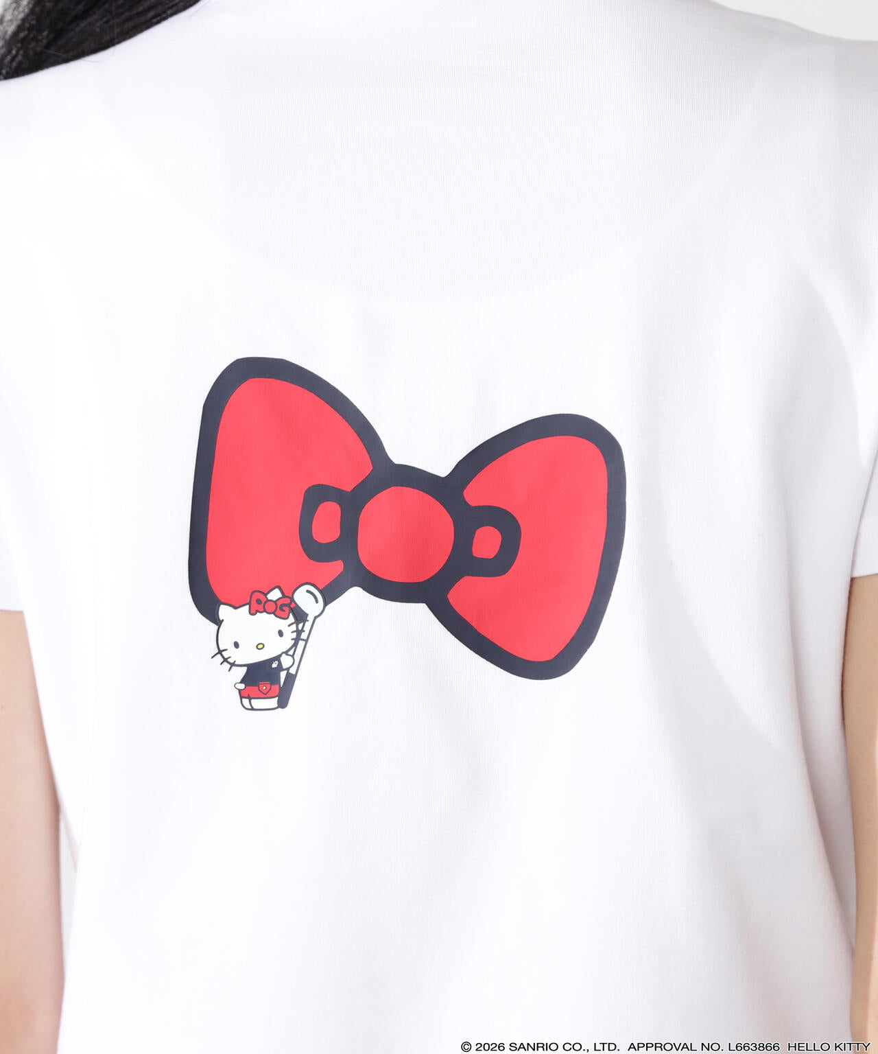 Hello Kitty×PEARLY GATES】ベア天竺半袖ハイネックカットソー
