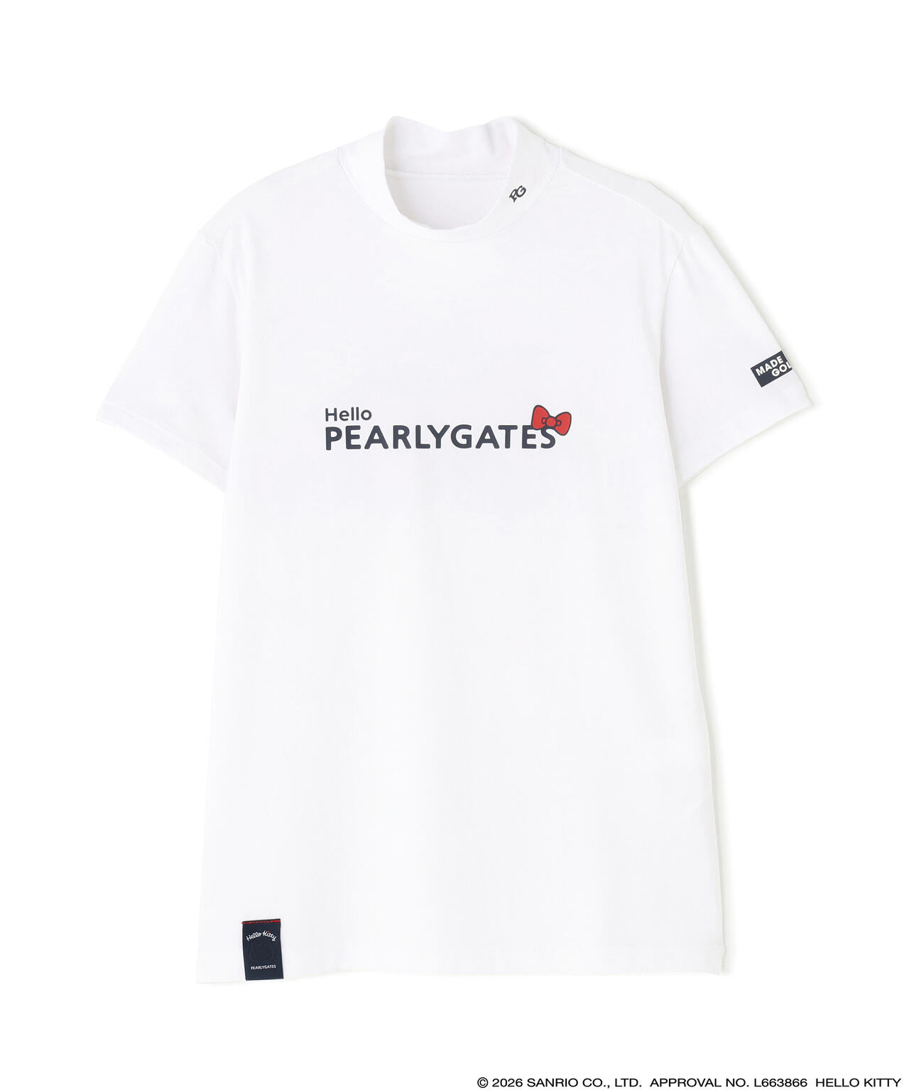 【Hello Kitty×PEARLY GATES】ベア天竺半袖ハイネックカットソー