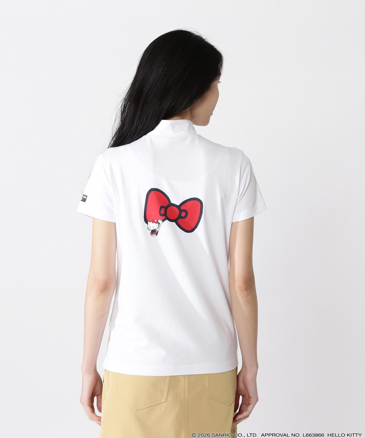 Hello Kitty×PEARLY GATES】ベア天竺半袖ハイネックカットソー