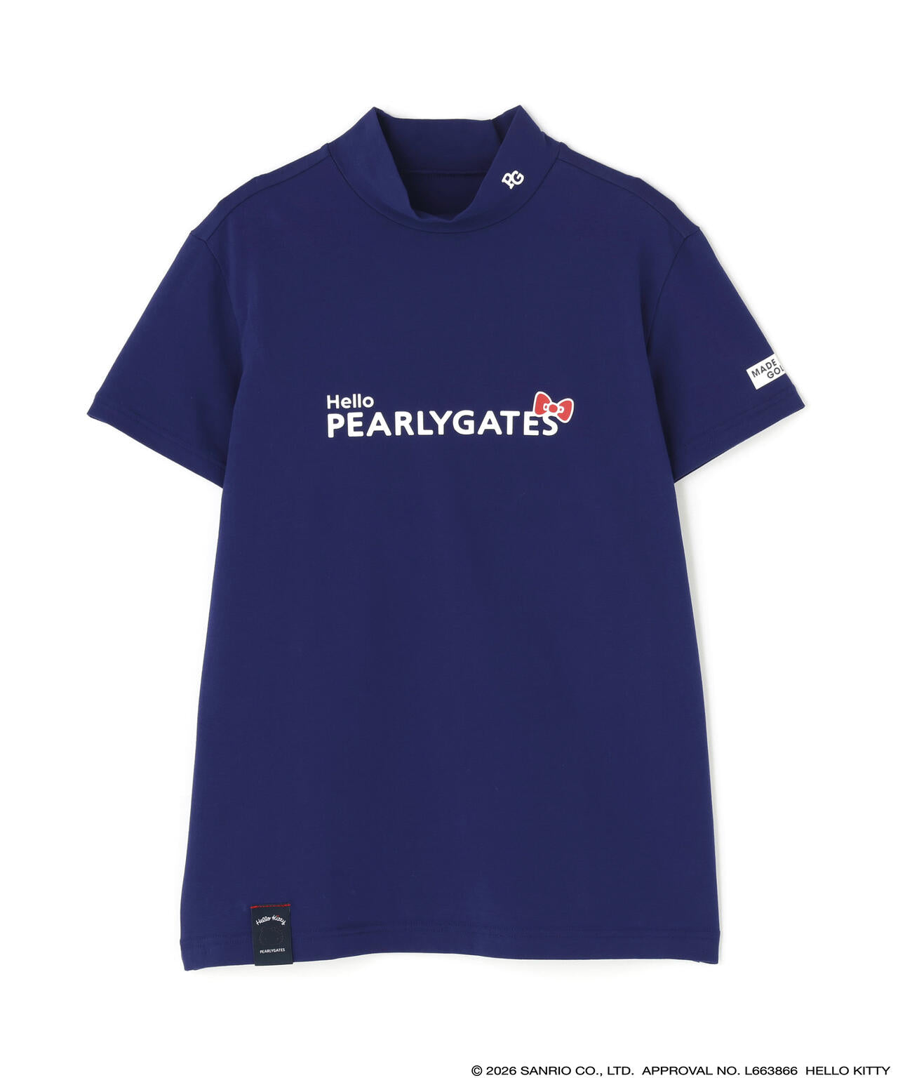 【Hello Kitty×PEARLY GATES】ベア天竺半袖ハイネックカットソー