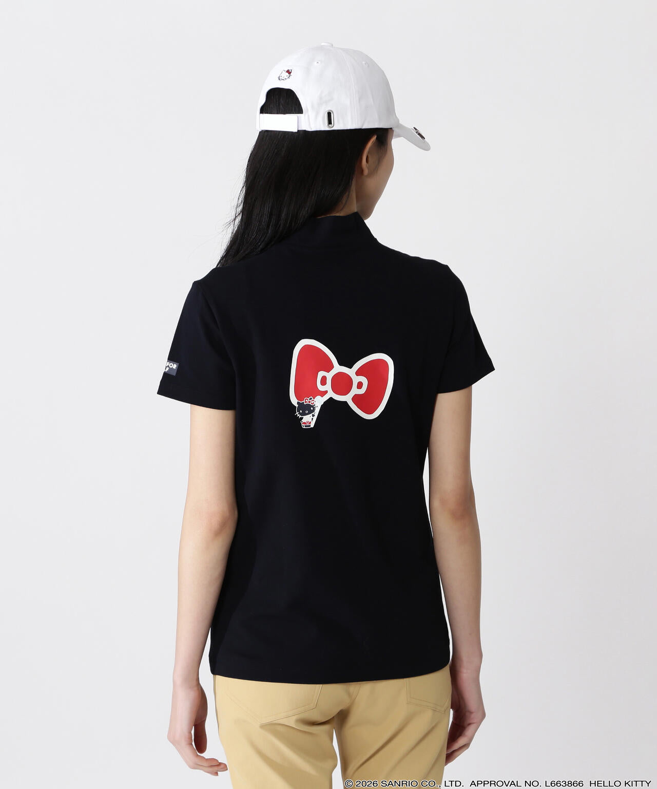 Hello Kitty×PEARLY GATES】ベア天竺半袖ハイネックカットソー