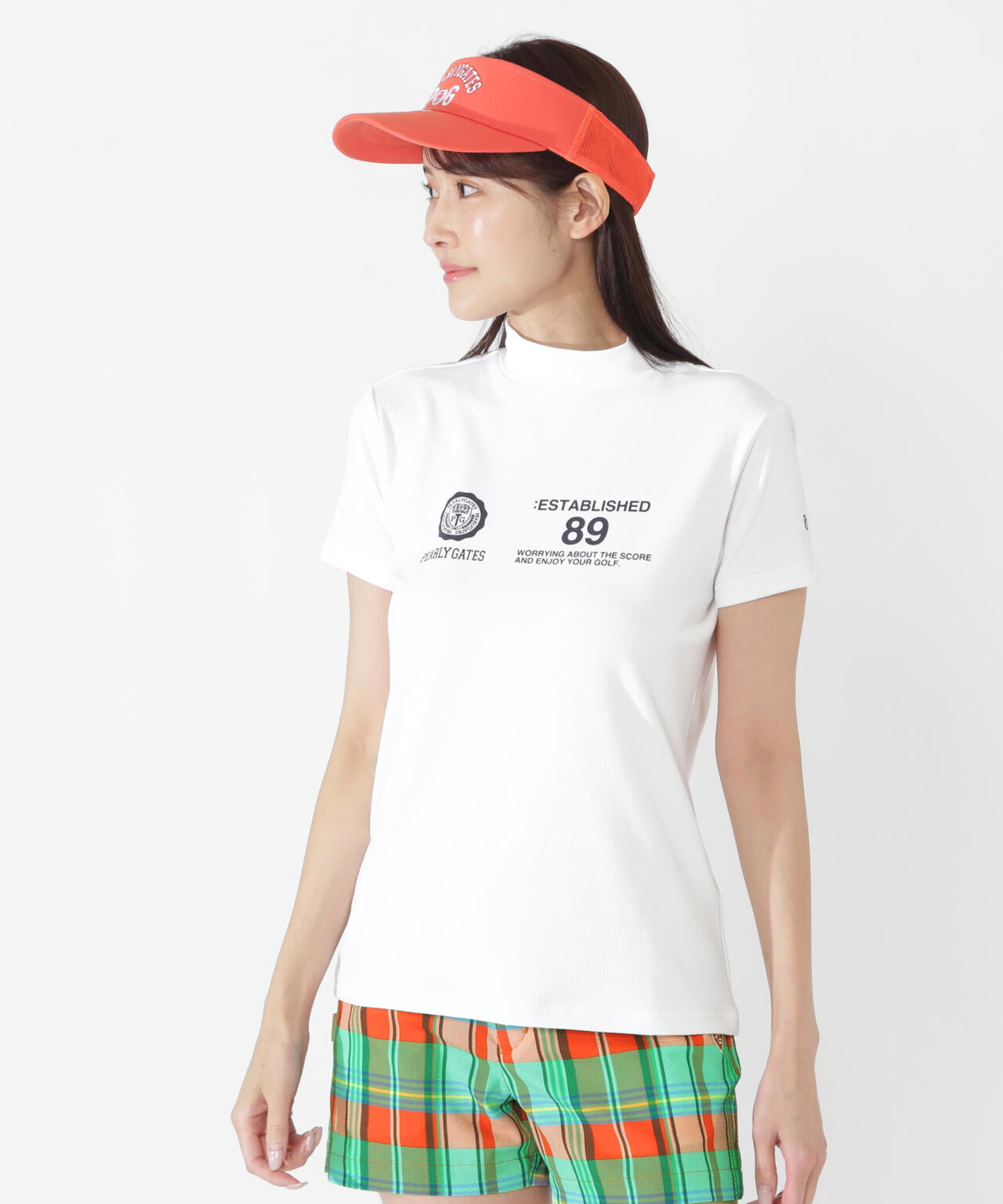 FD40/-FD100dベア擬似メッシュ半袖ハイネックカットソー | PEARLY