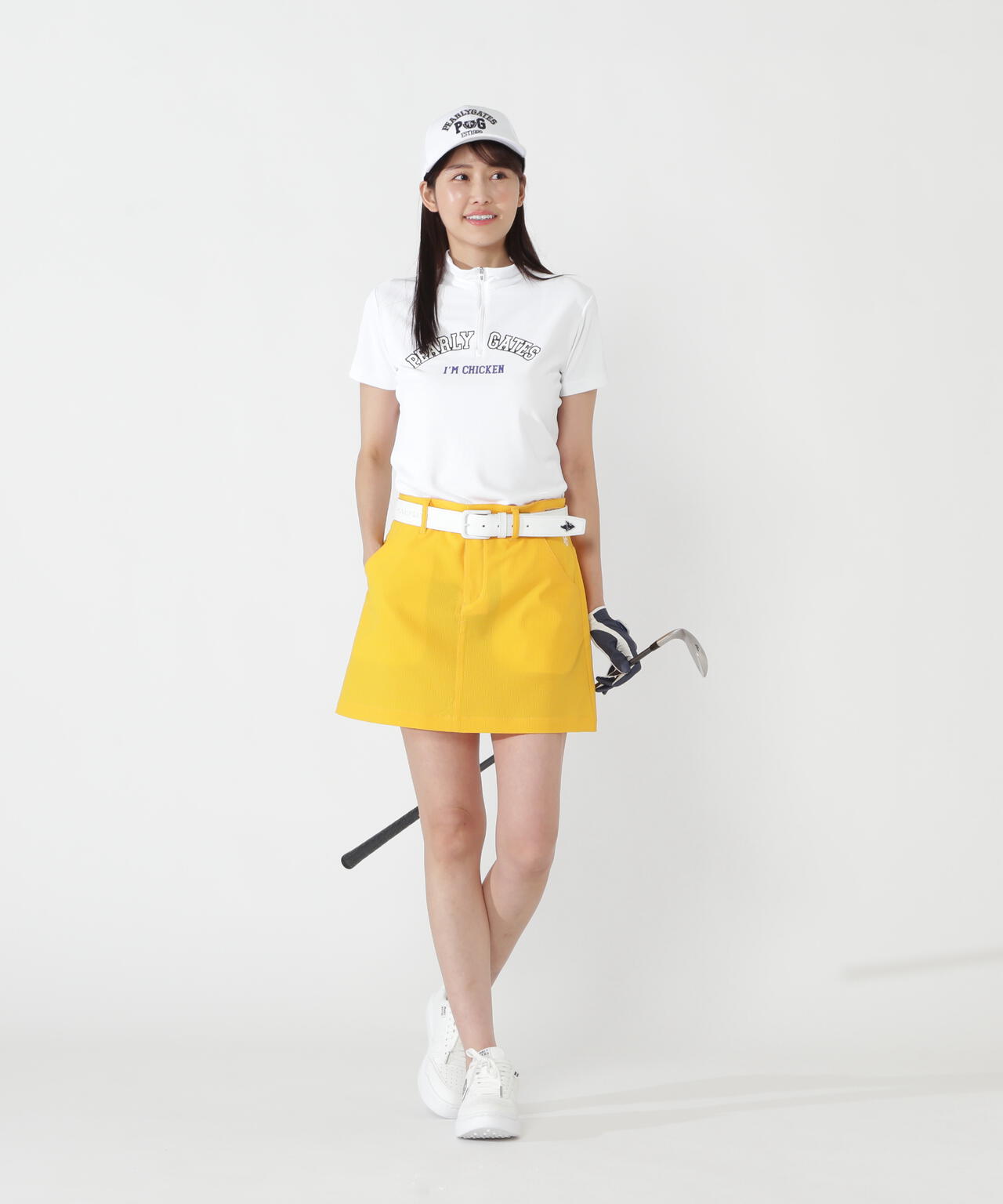 Peメッシュ半袖ハーフジップアップカットソー