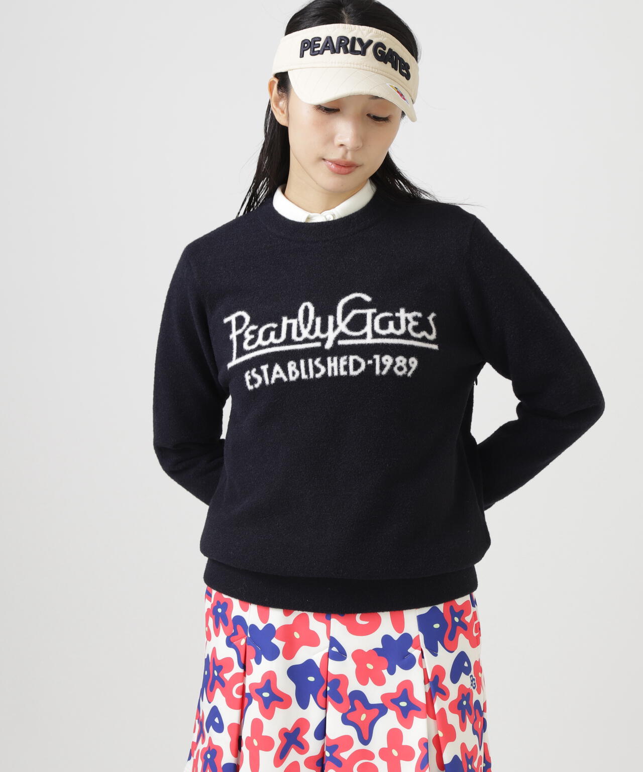 裏付きクルーネックニットプルオーバー | PEARLY GATES（パーリー