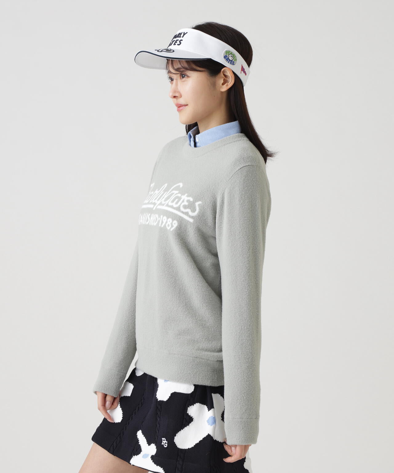 パーリーゲイツ　クルーネック 裏付きクルーネックニットプルオーバー | PEARLY GATES（パーリー