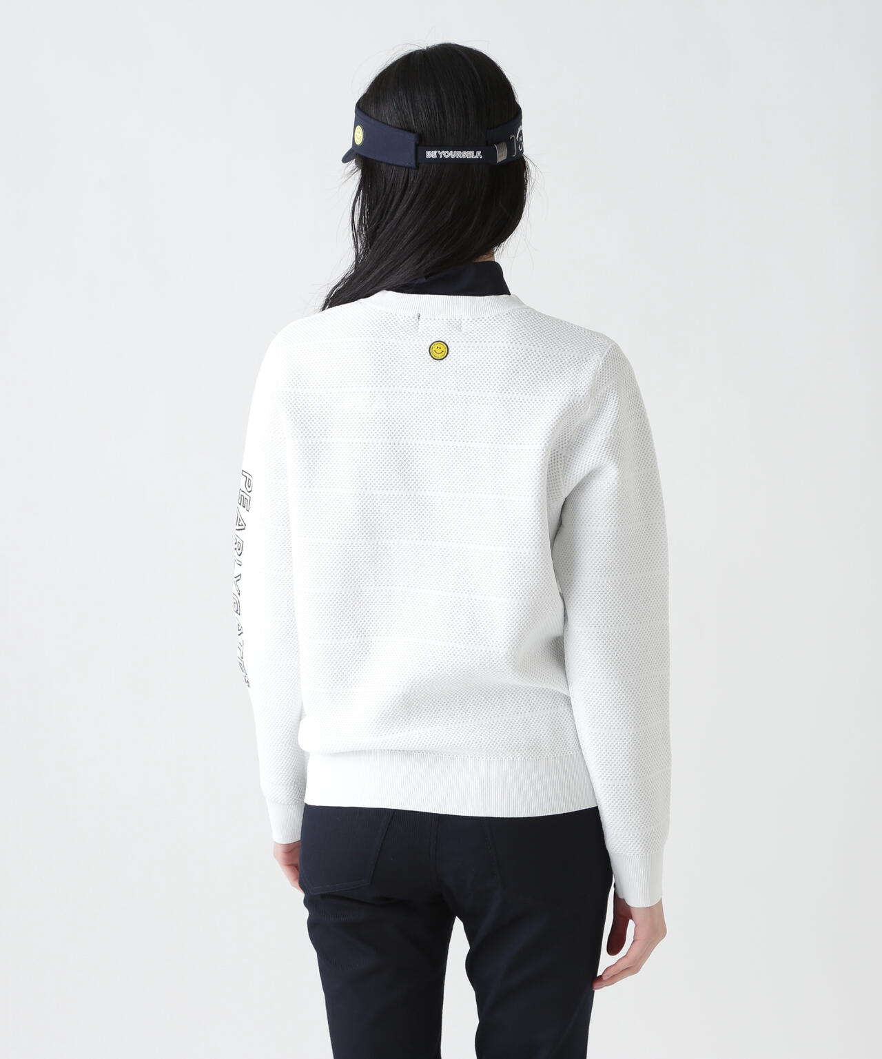 PG is PG ロゴジャガードクルーネックニットプルオーバー | PEARLY