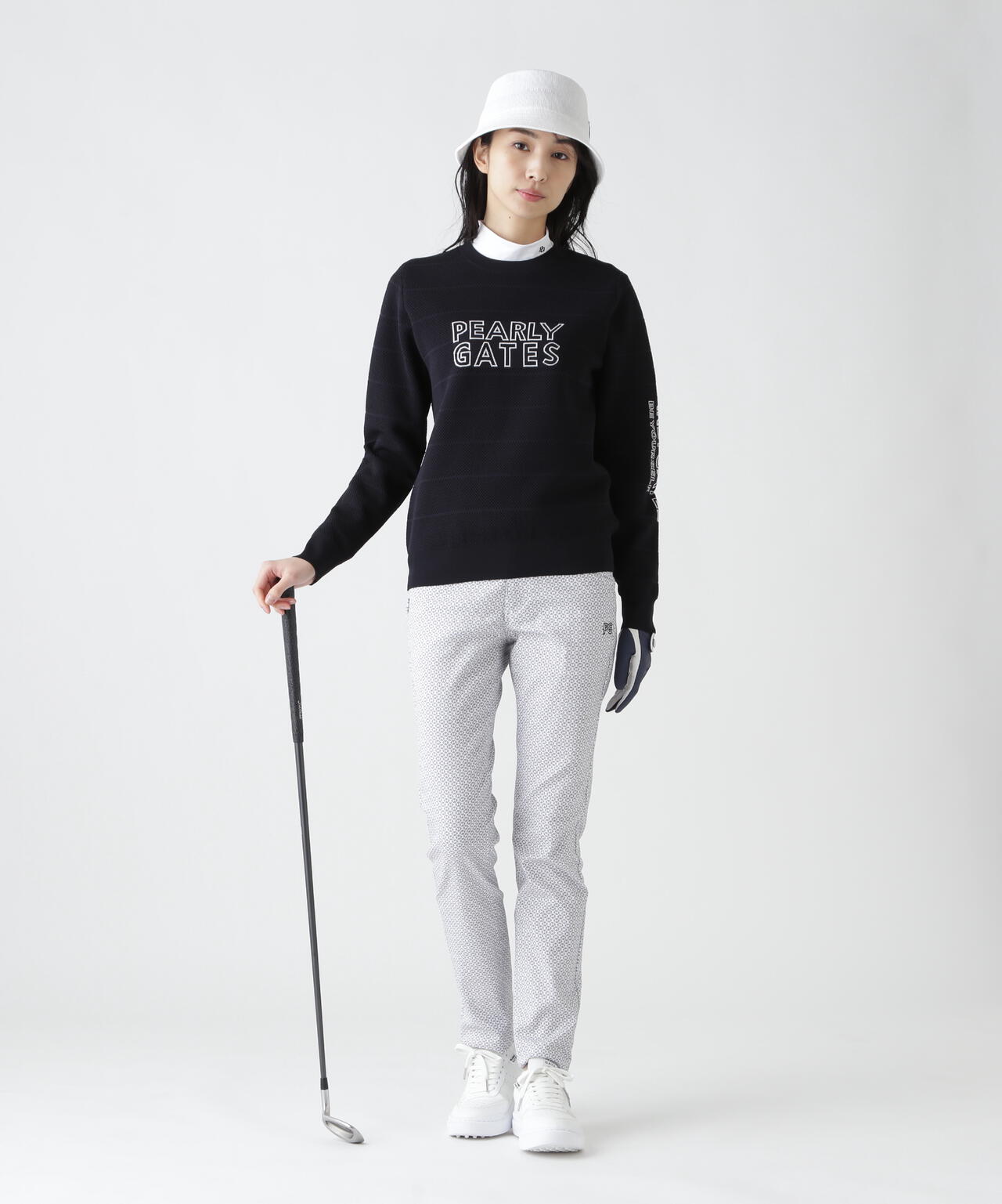 PG is PG ロゴジャガードクルーネックニットプルオーバー | PEARLY