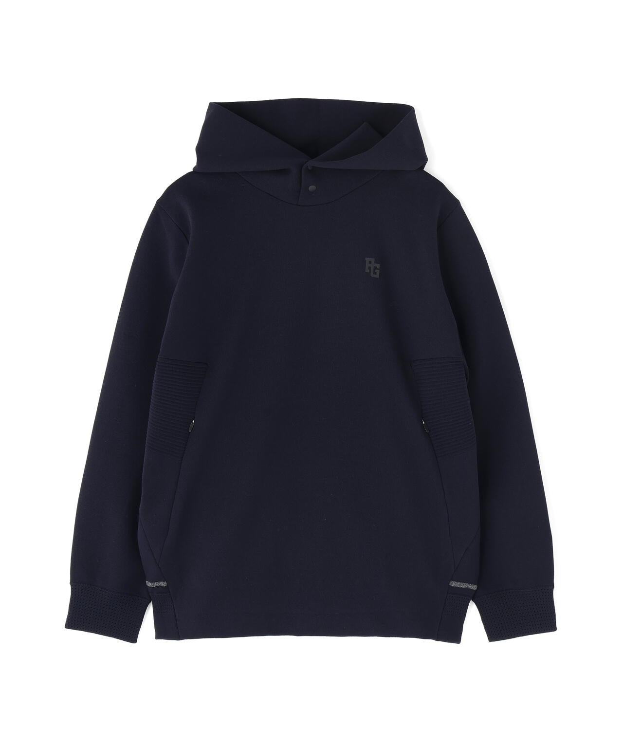 ポリエステルヤーンmmニットフーディプルオーバー