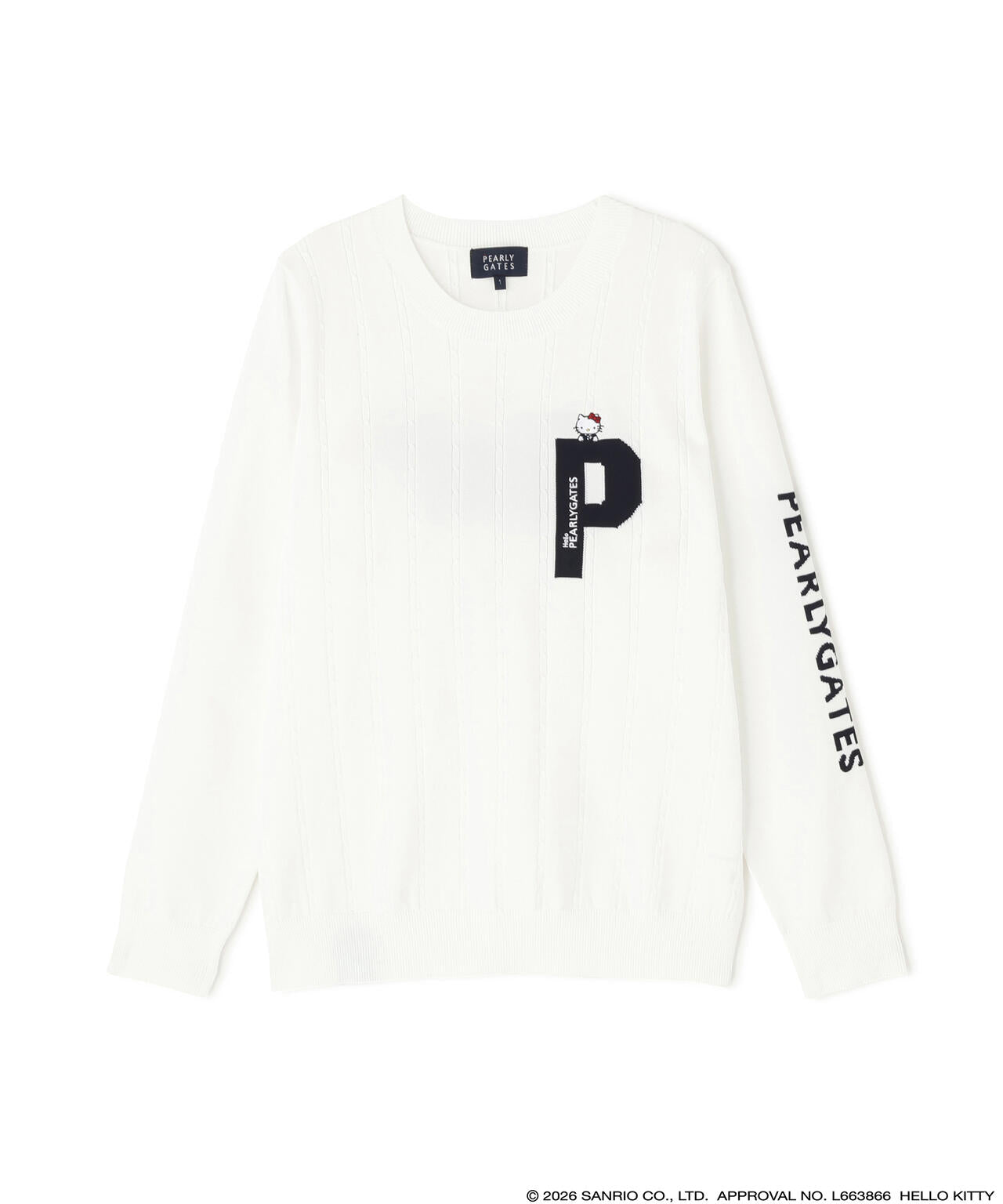 Hello Kitty×PEARLY GATES】クルーネックニットプルオーバー | PEARLY
