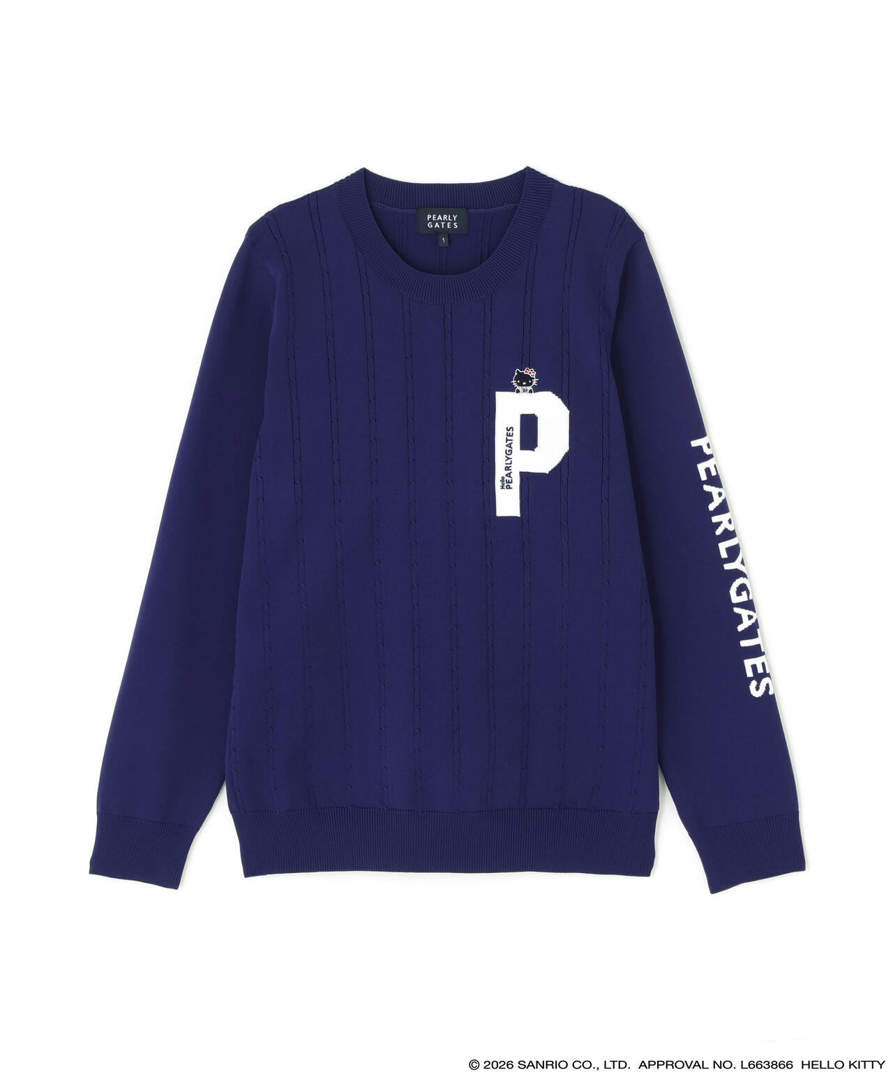 Hello Kitty×PEARLY GATES】クルーネックニットプルオーバー | PEARLY