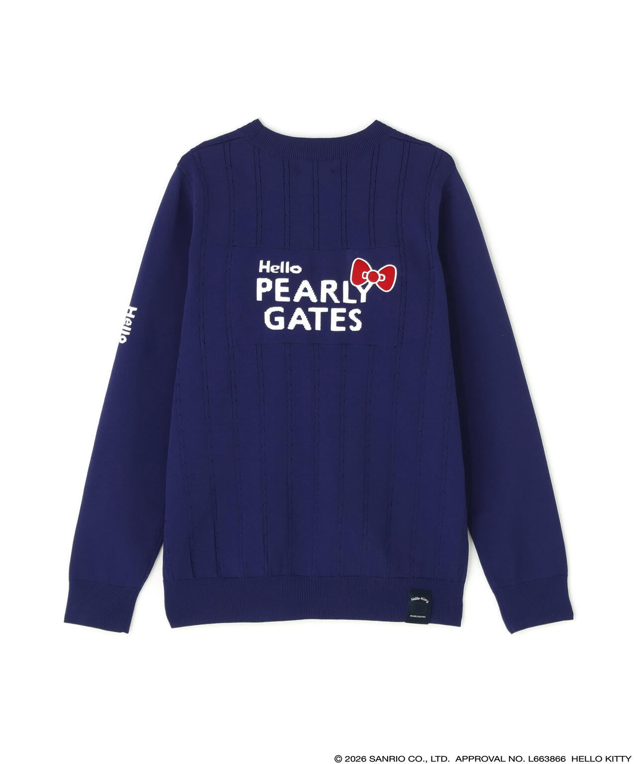 【Hello Kitty×PEARLY GATES】クルーネックニットプルオーバー