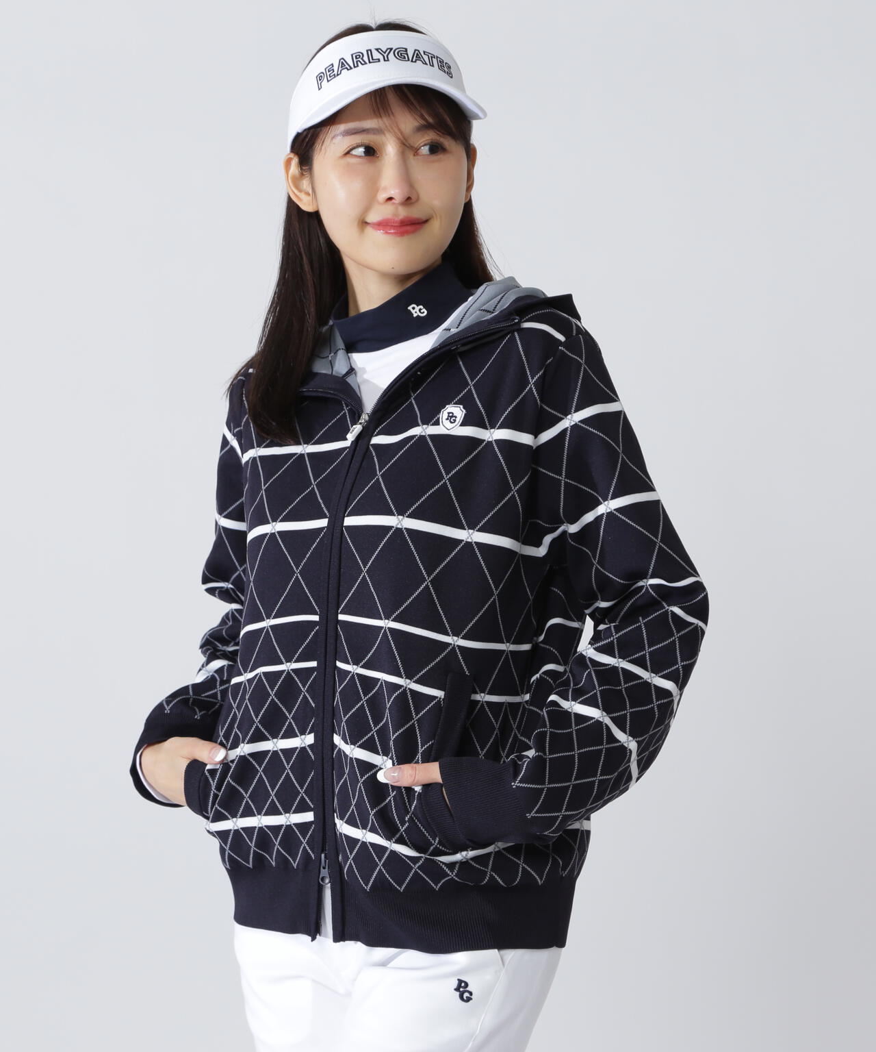 キルト風 袋JQニットパーカー | PEARLY GATES（パーリーゲイツ