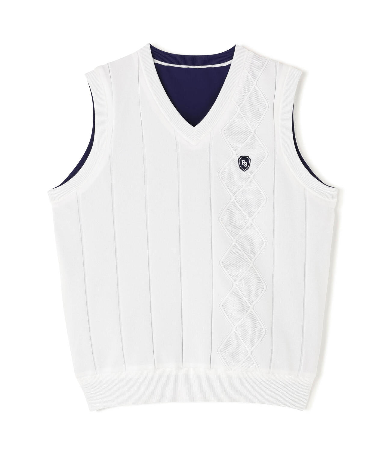 アラン柄リバーシブルベスト