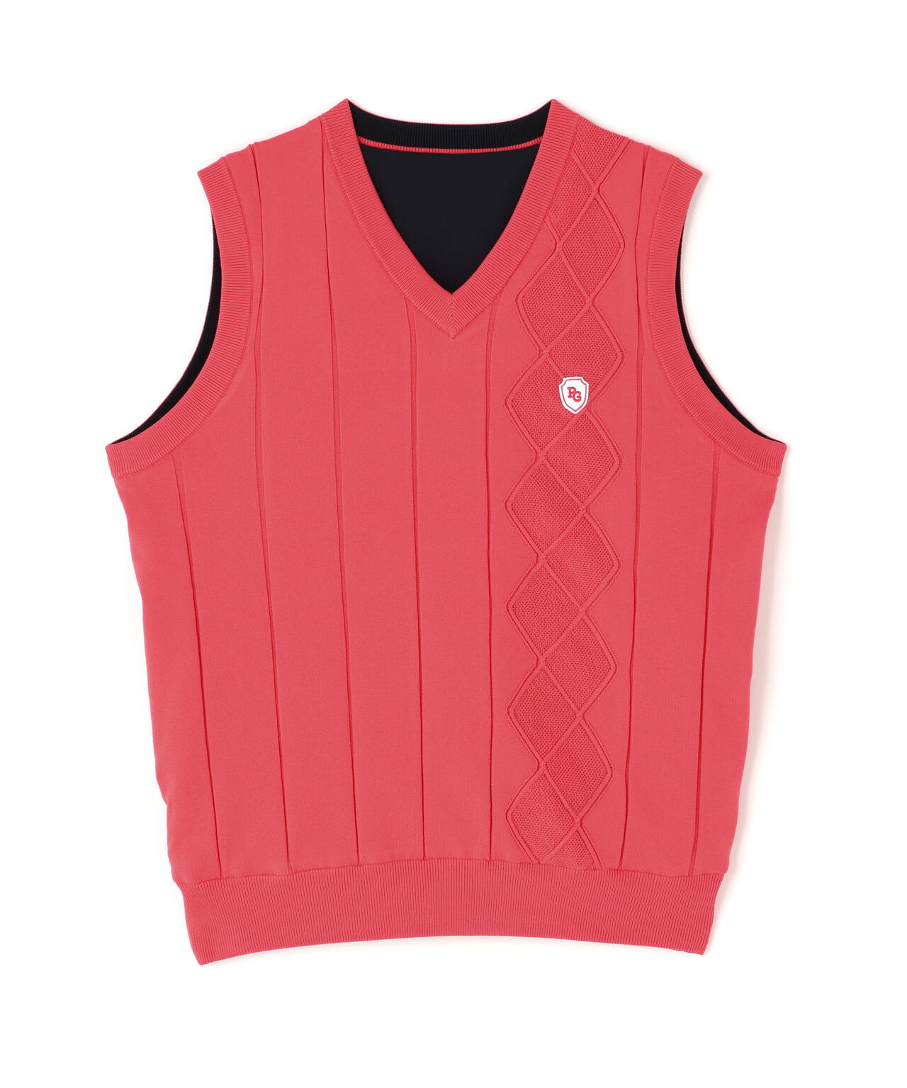 アラン柄リバーシブルベスト