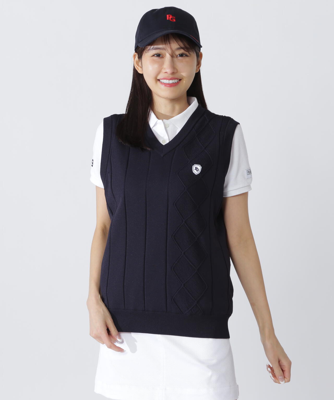 アラン柄リバーシブルベスト | PEARLY GATES（パーリーゲイツ