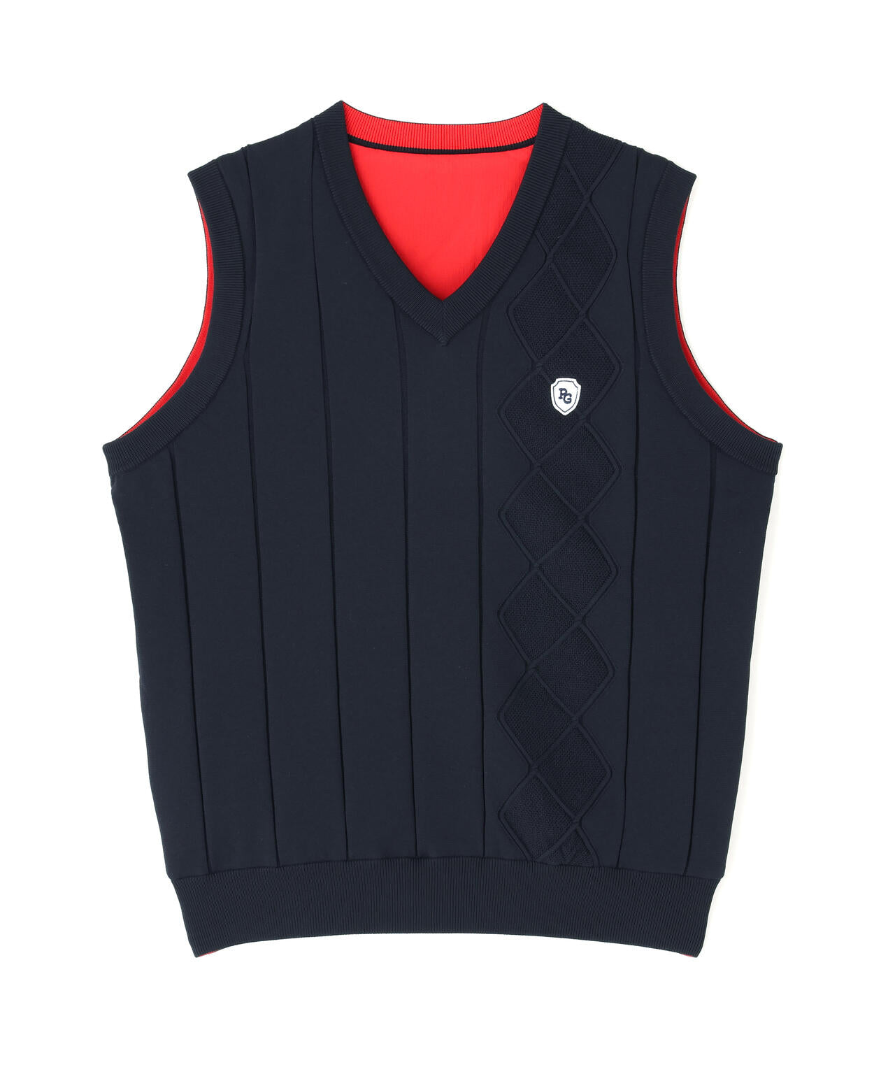 アラン柄リバーシブルベスト