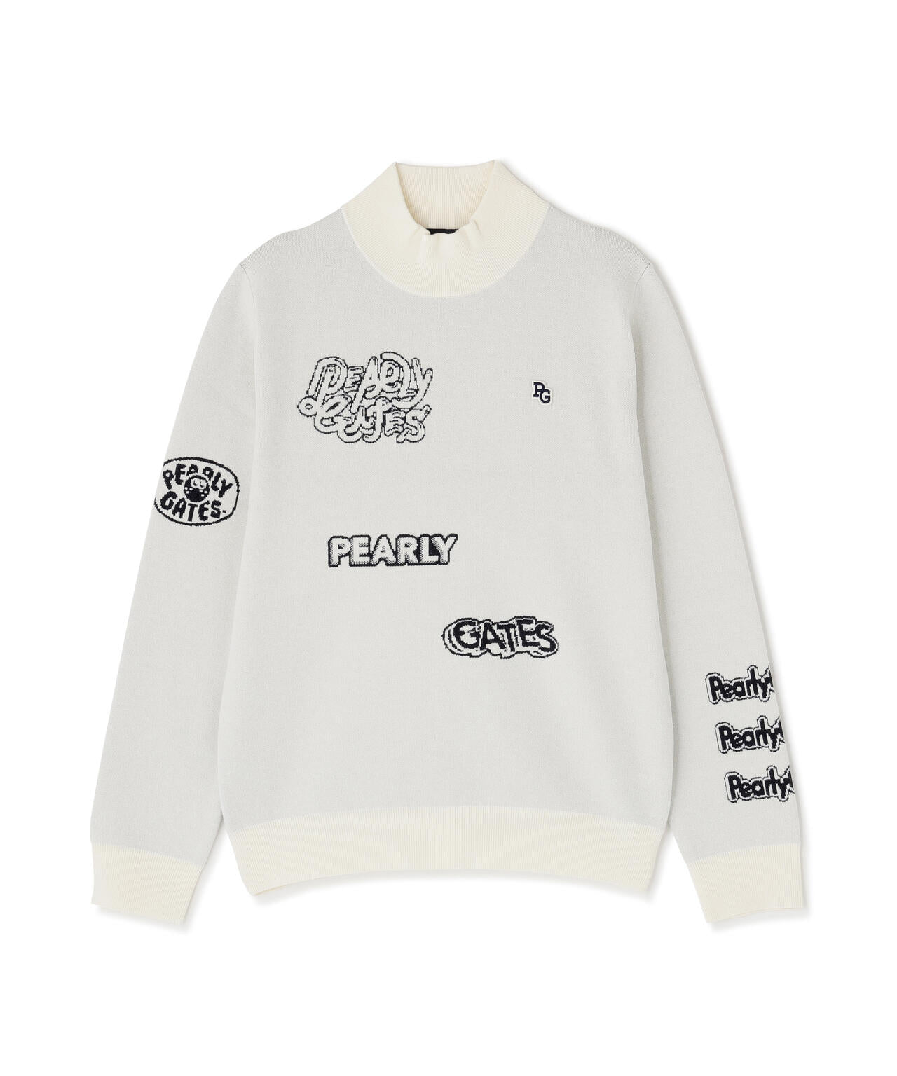 14GダブルJQ×ワッペン風ハイネックニットプルオーバー