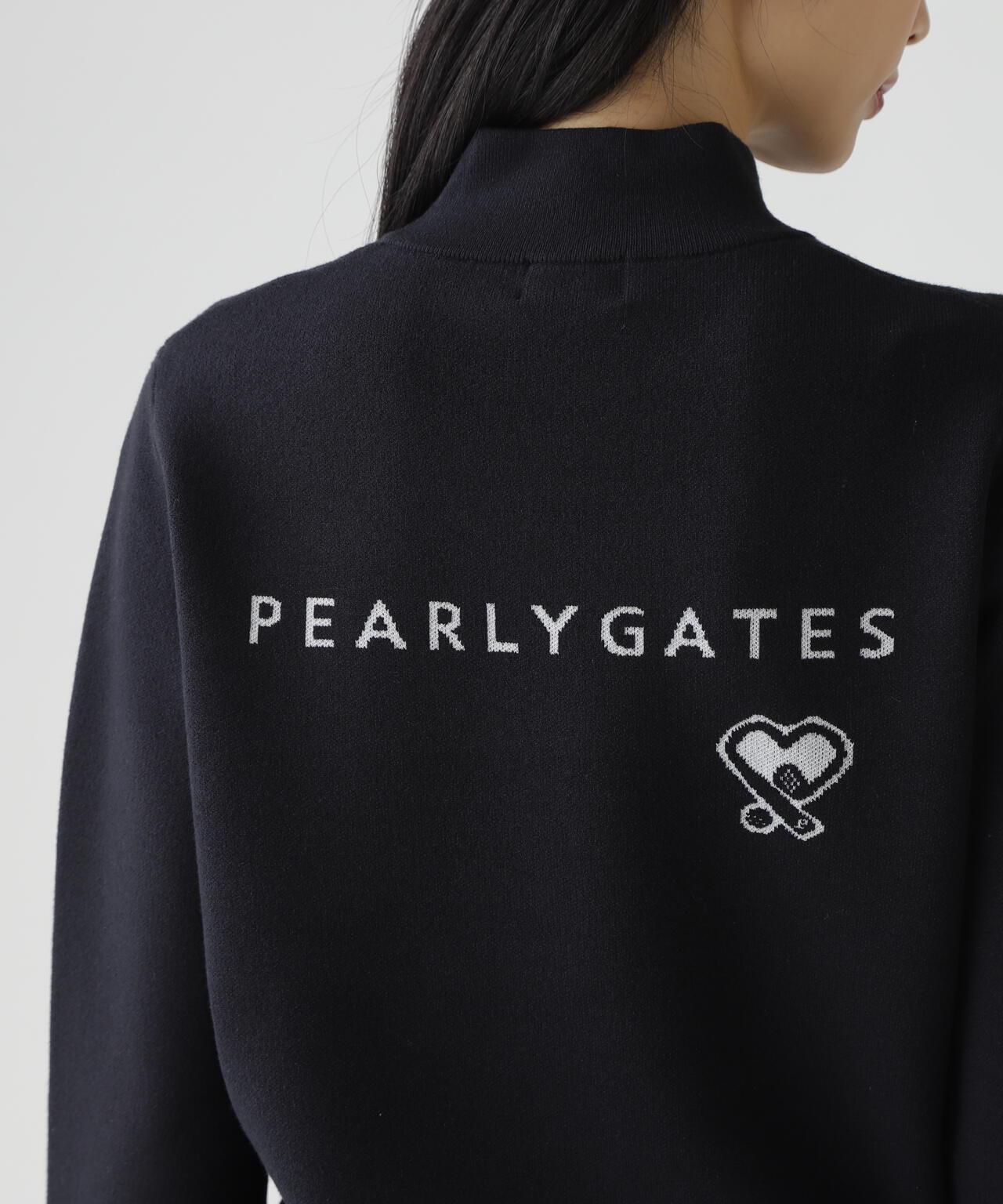 14GダブルJQ×ワッペン風ハイネックニットプルオーバー | PEARLY GATES
