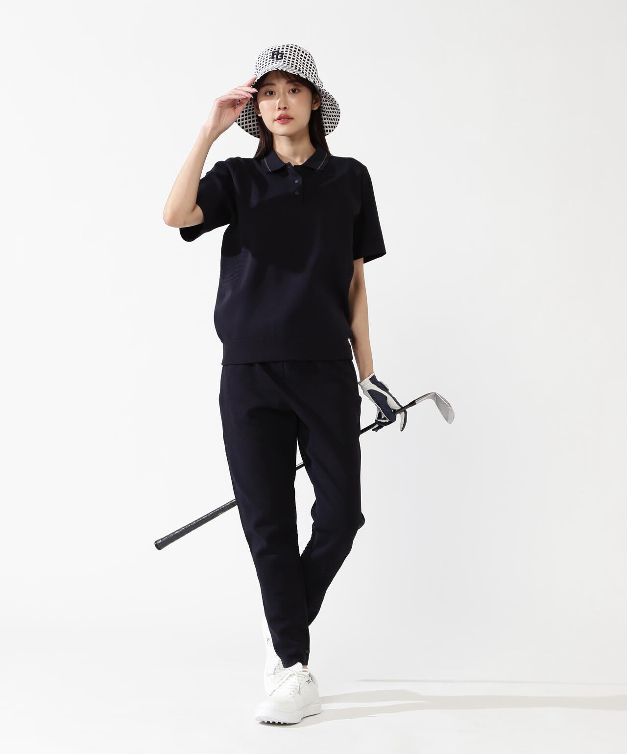 パーリーゲイツ PGG 新品 ポリエステルヤーン ポリエステルヤーン ニット セーター GATES（パーリーゲイツ） PEARLY L 定価24200 ニットポロ メンズウェア