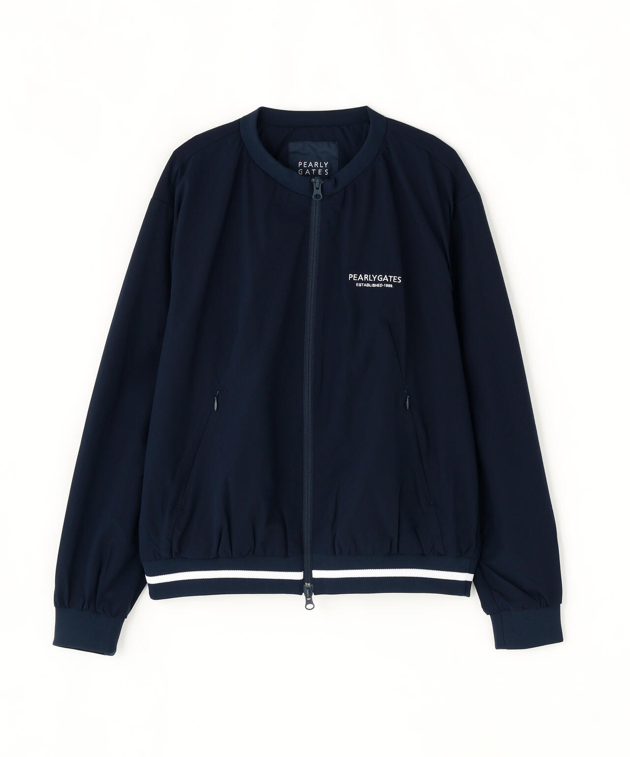 Peメカニカルストレッチ手裏剣ジャガードクルーネックブルゾン (WOMENS