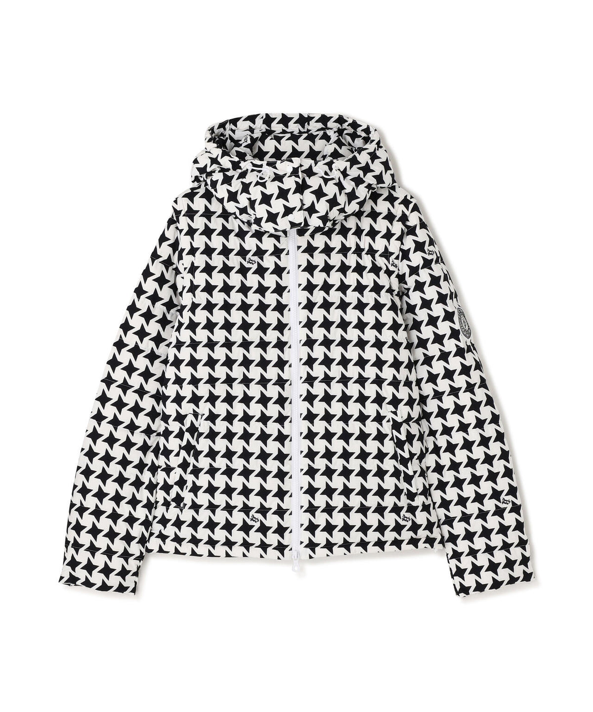 Nyメカニカルストレッチダウンフーディブルゾン ＜手裏剣千鳥柄＞ (WOMENS)