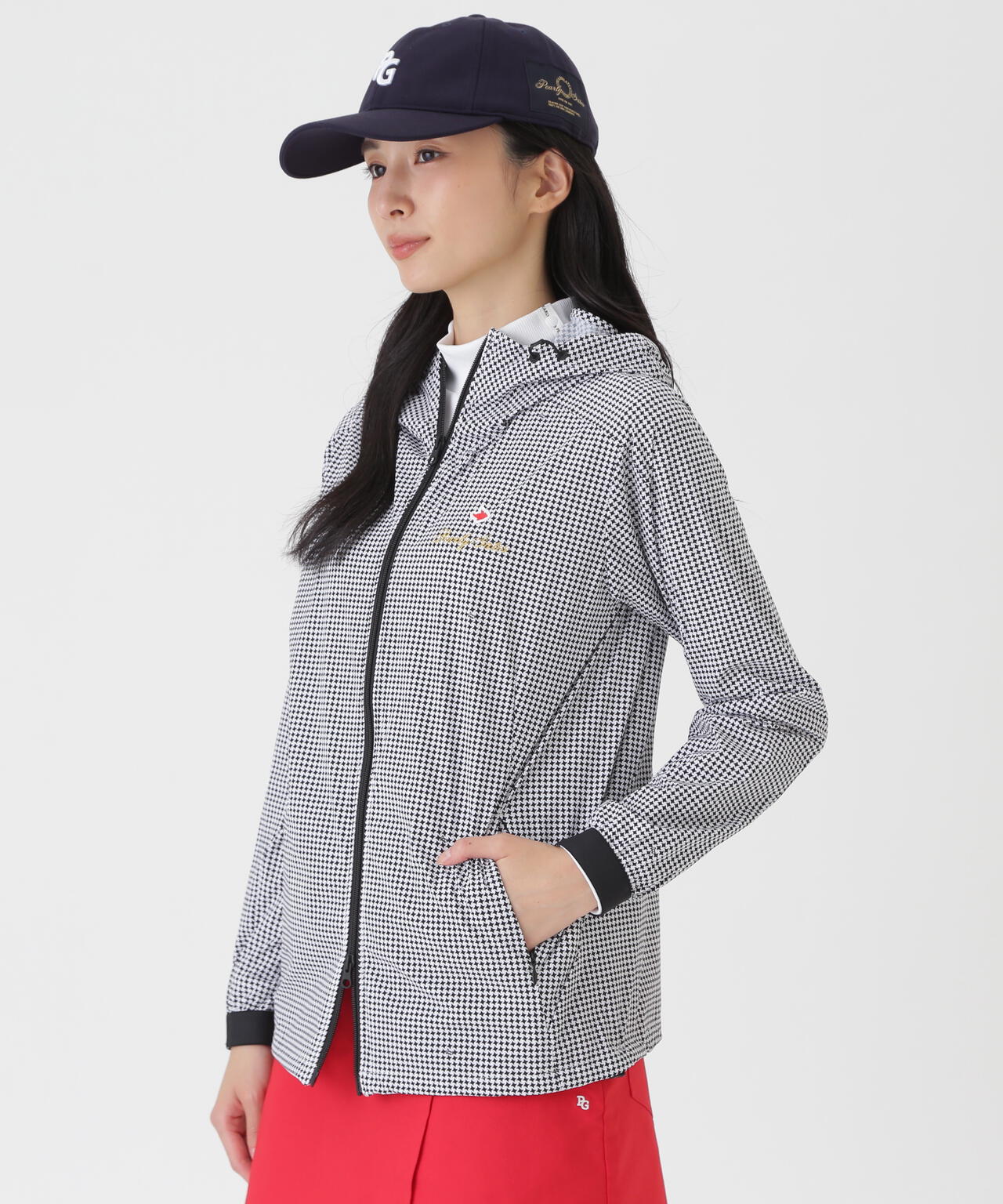 ナイロン4WAYプレーンストレッチフーディブルゾン (WOMENS) | PEARLY