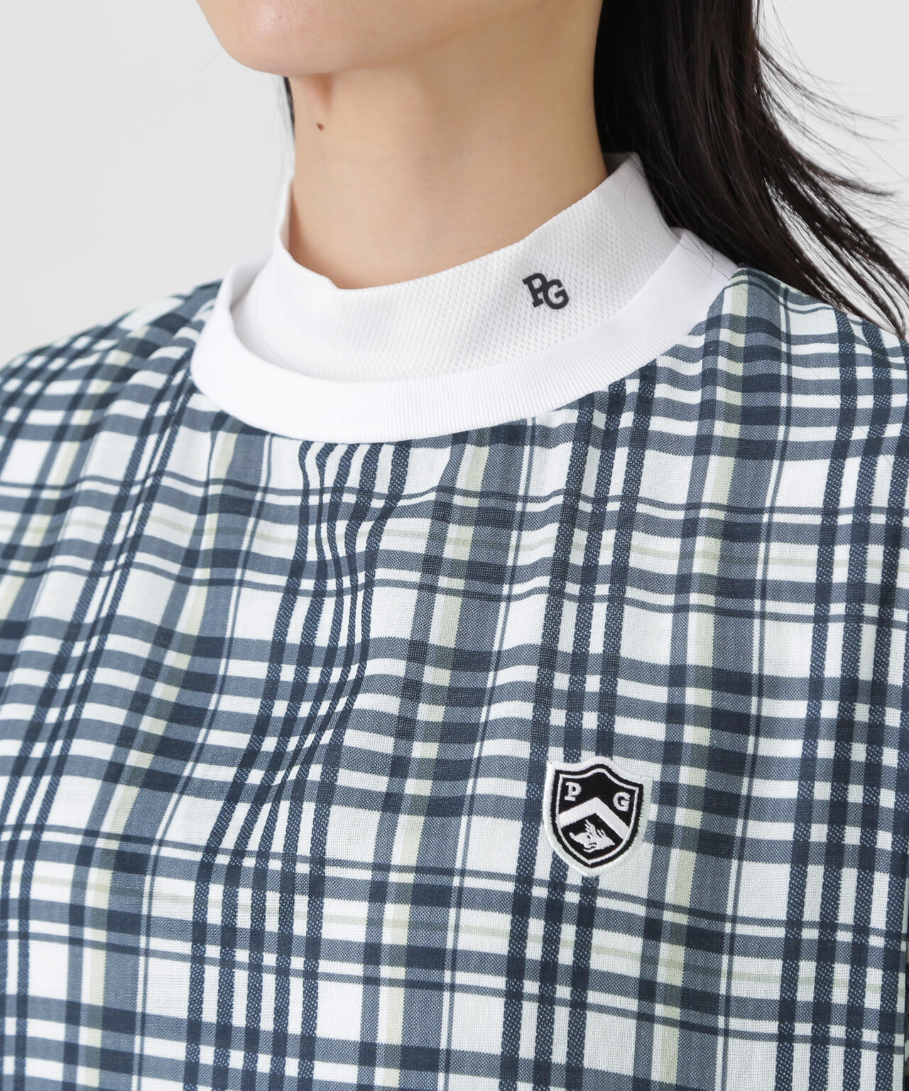 【人気モデル】PEARLY GATES スニードジャック チェック柄 サイズ4 4WAY高通気Woven半袖スニードTシャツ ＜チェック柄＞ (WOMENS